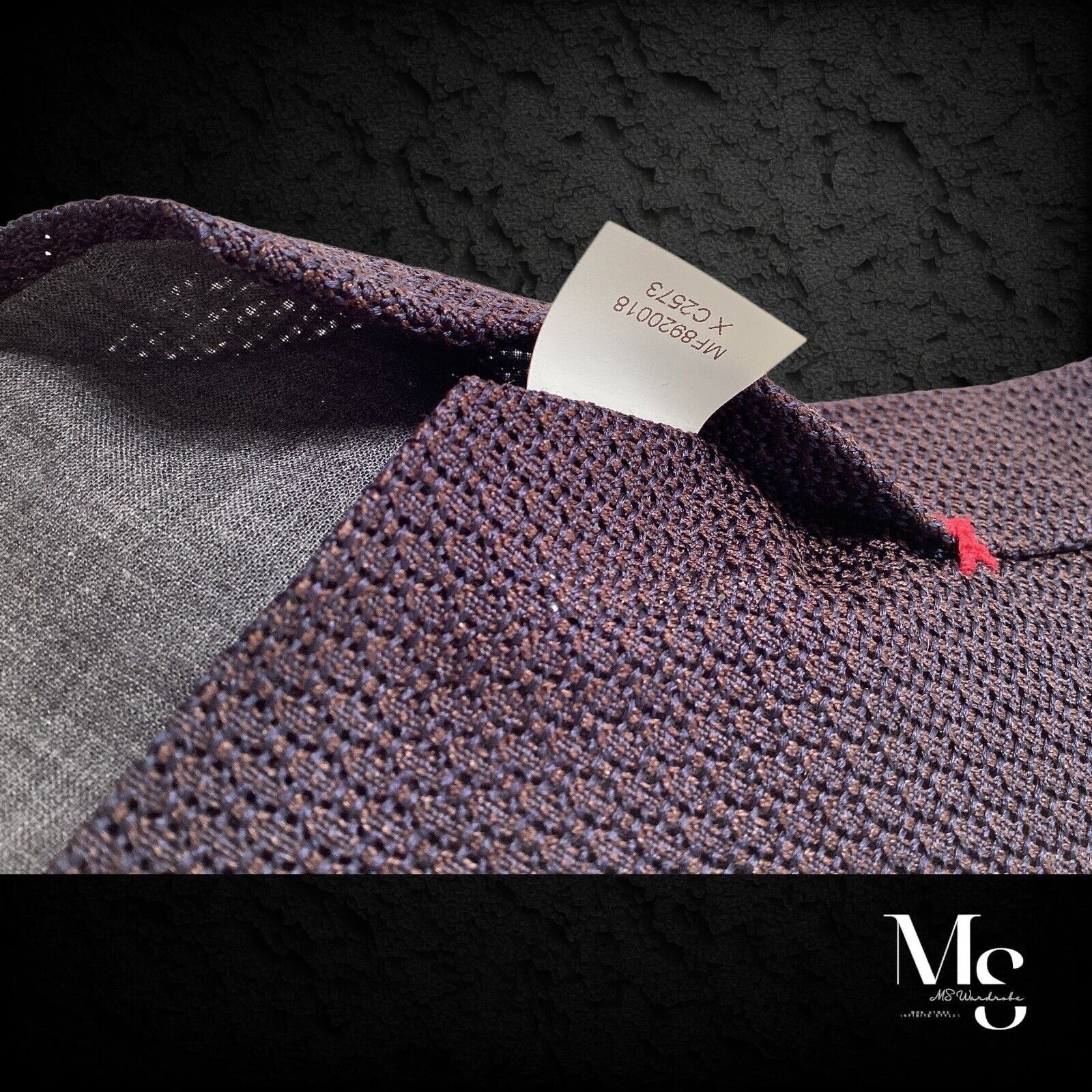 Brunello Cucinelli BRUNELLO CUCINELLI Dark Purple Grenadine Pattern Silk Tie Size ONE SIZE - 4 Thumbnail