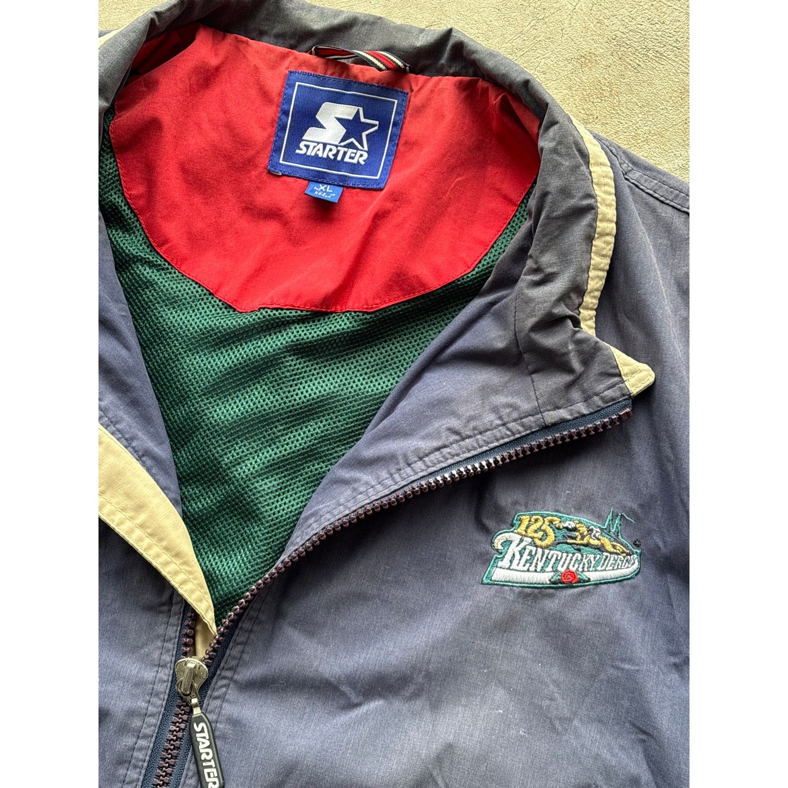 Starter Vintage 1999 Kentucky Derby Starter Jacket full zip nylon Size US XL / EU 56 / 4 - 3 Thumbnail