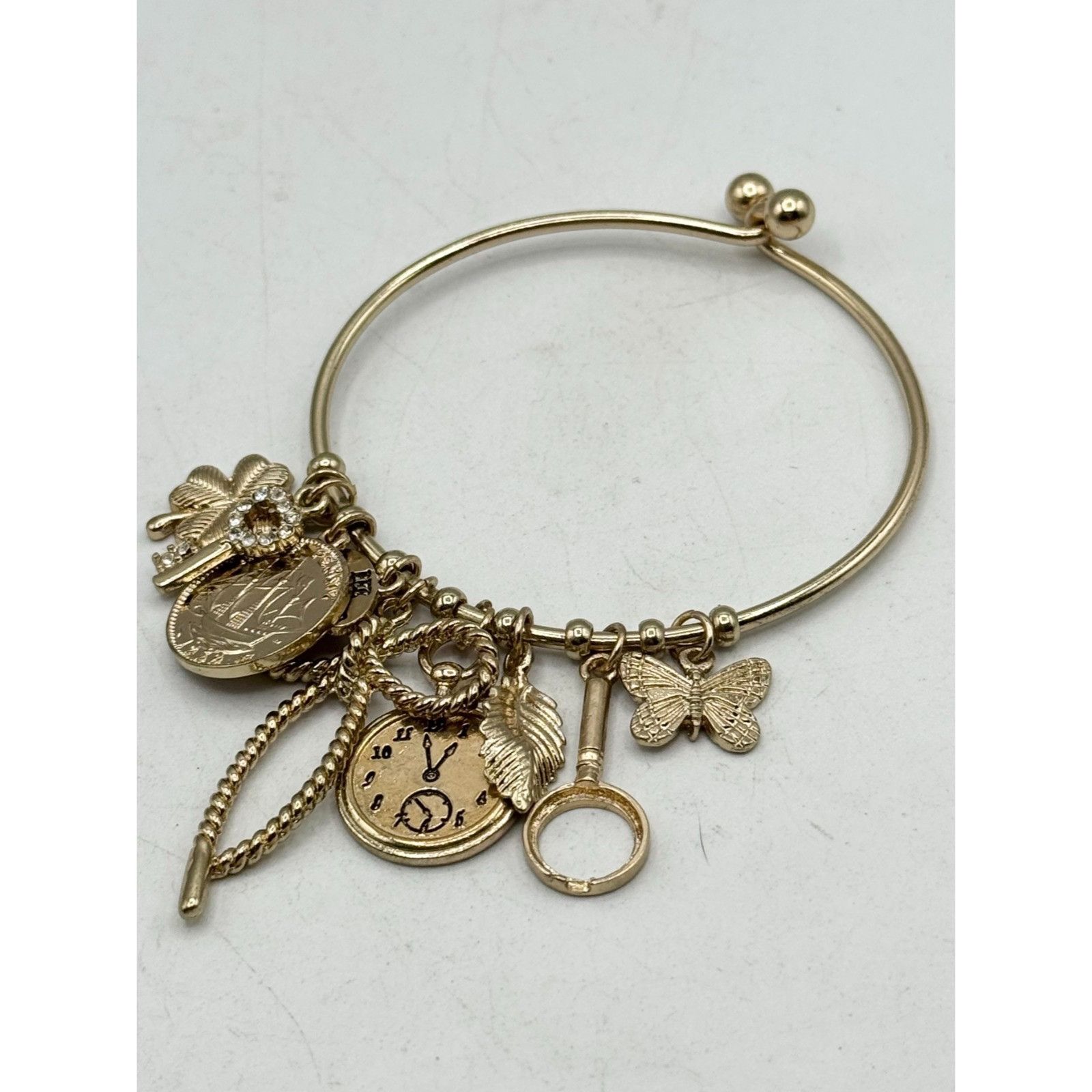 Other Multi charm bangle gold bracelet Size ONE SIZE - 3 Thumbnail