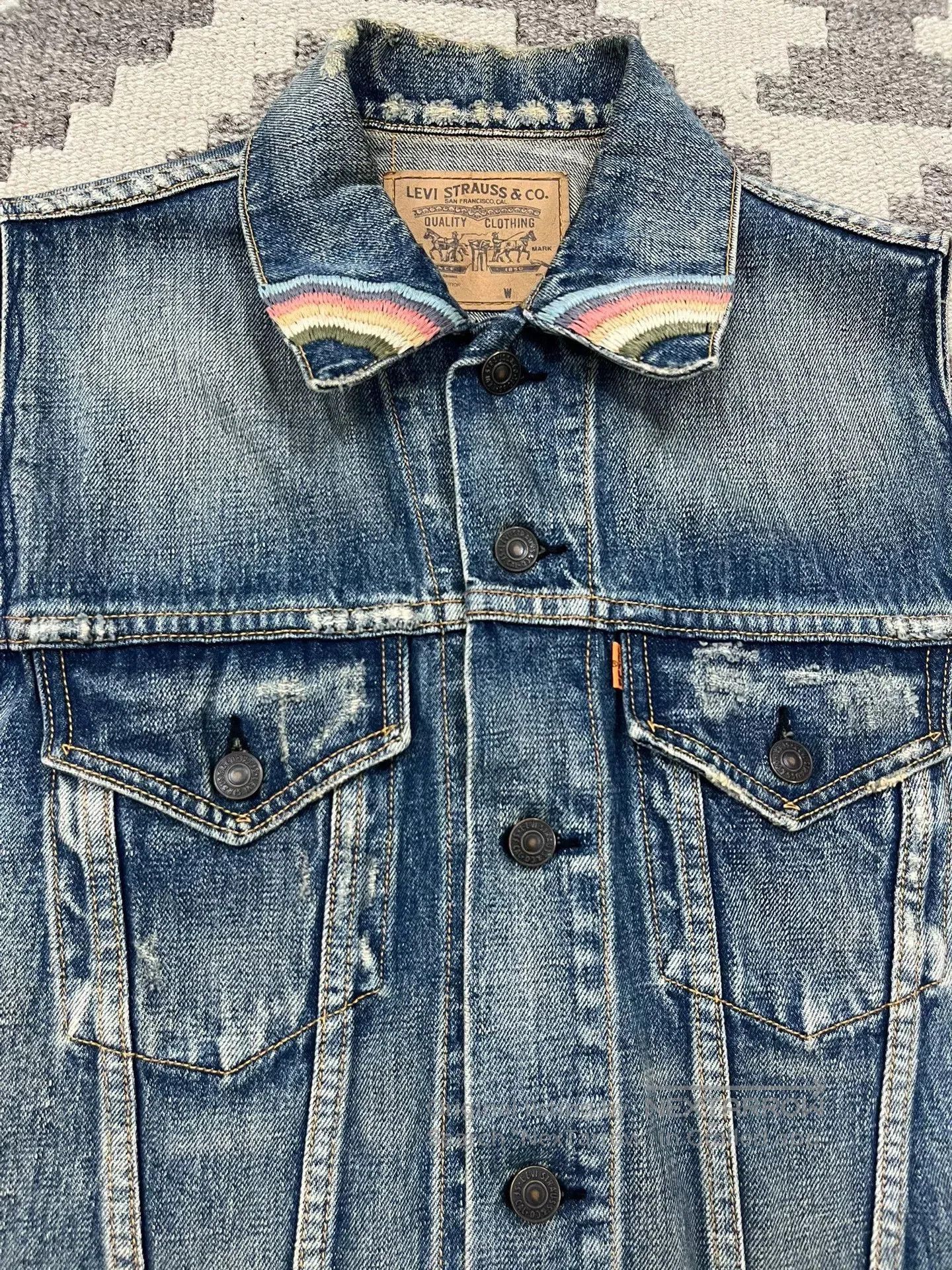 LVC LVC Denim Vest with Lightning. Size US M / EU 48-50 / 2 - 2 Thumbnail
