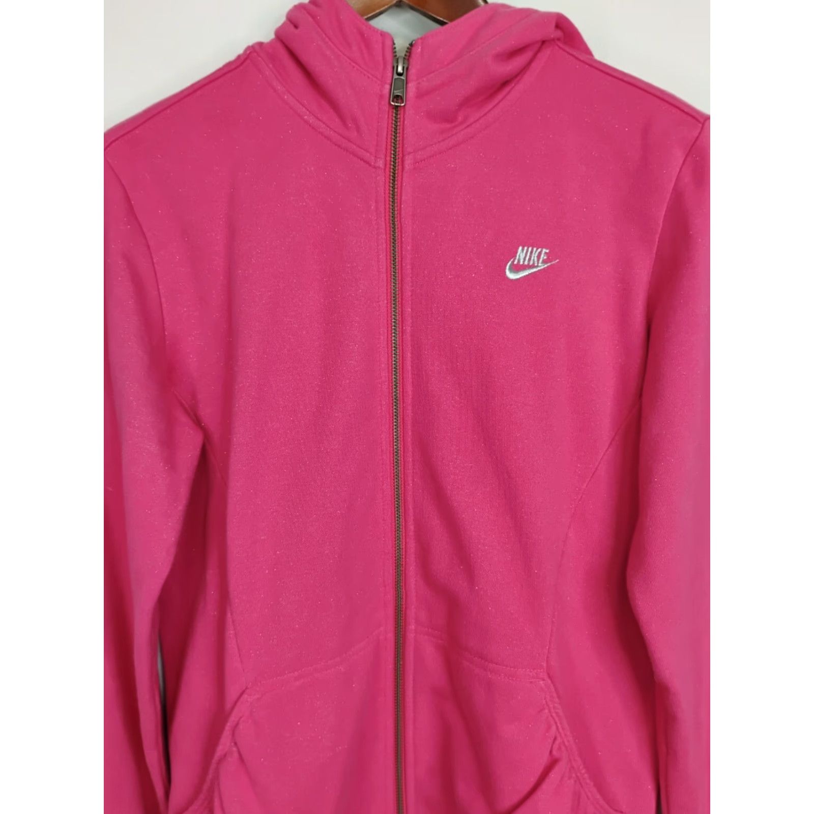 Nike VINTAGE Nike Full Zip Barbie Pink Hoodie Sweatshirt Shimmer Adult Small Teen Large 12-14 Womens Girls Ladies Size S / US 4 / IT 40 - 2 Thumbnail