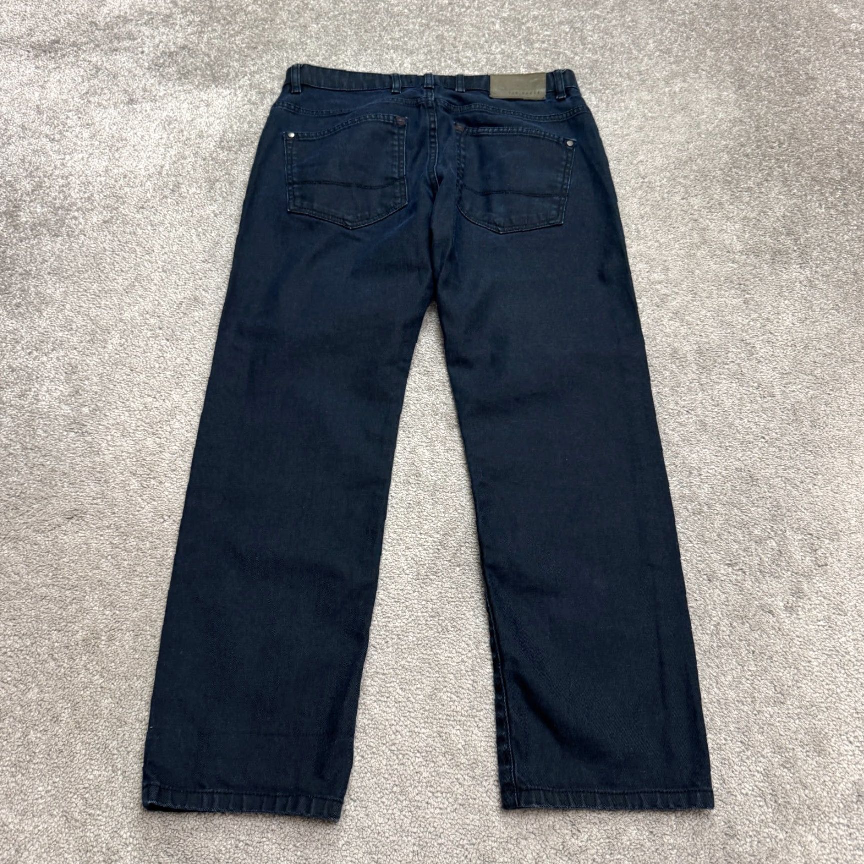 Ted Baker Ted Baker London Jeans Denim Straight Leg Button Fly Mens 32 Blue Dark Wash 5-Pocket Regular Size US 32 / EU 48 - 2 Thumbnail