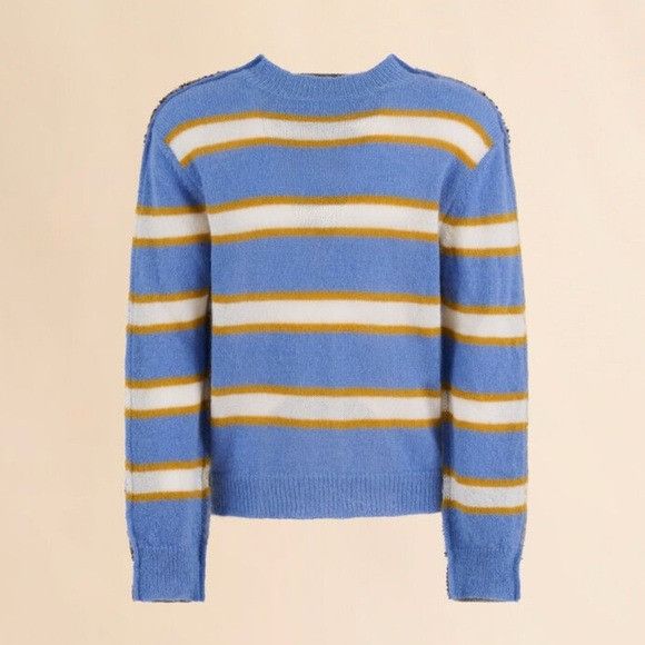 Marni Marni Blue Striped Mohair Wool Jumper Men’s IT 52/XL Size US XL / EU 56 / 4 - 1 Thumbnail