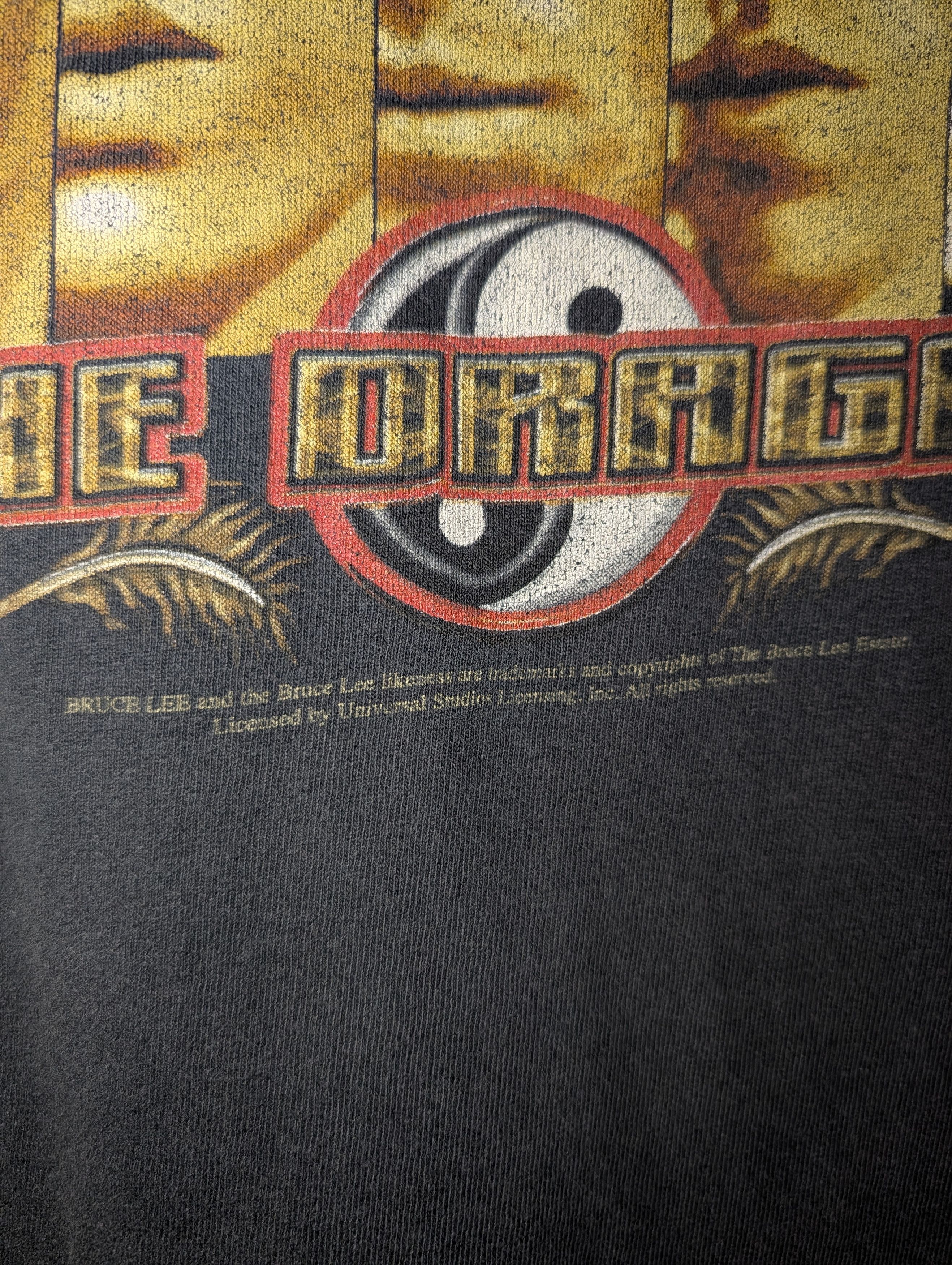 Vintage Vintage 90s Bruce Lee The Dragon Movie Promo T-Shirt Size US XXL / EU 58 / 5 - 3 Thumbnail