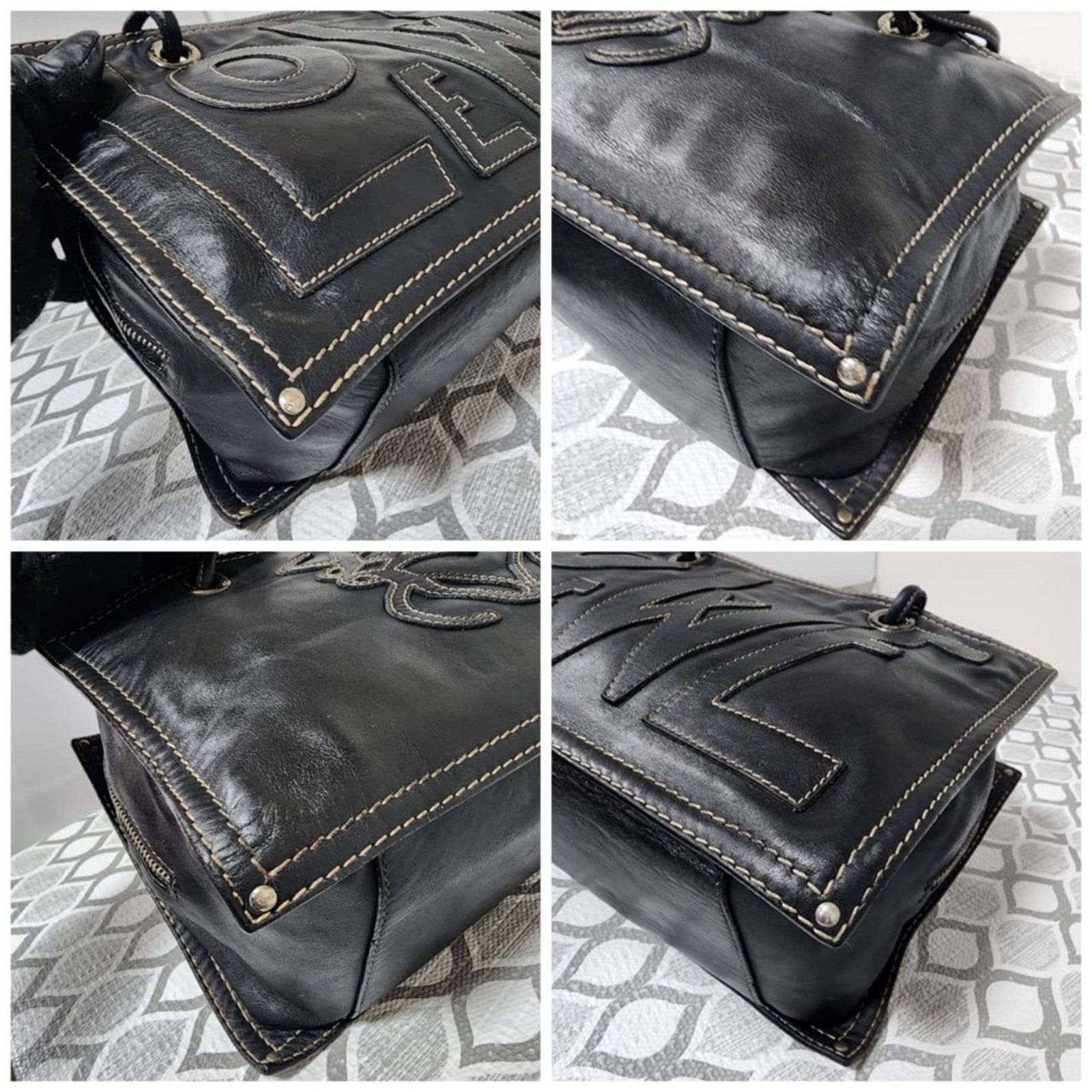 Loewe Authentic Loewe Anagram Love Logo Shoulder Bag Black Size ONE SIZE - 11 Thumbnail