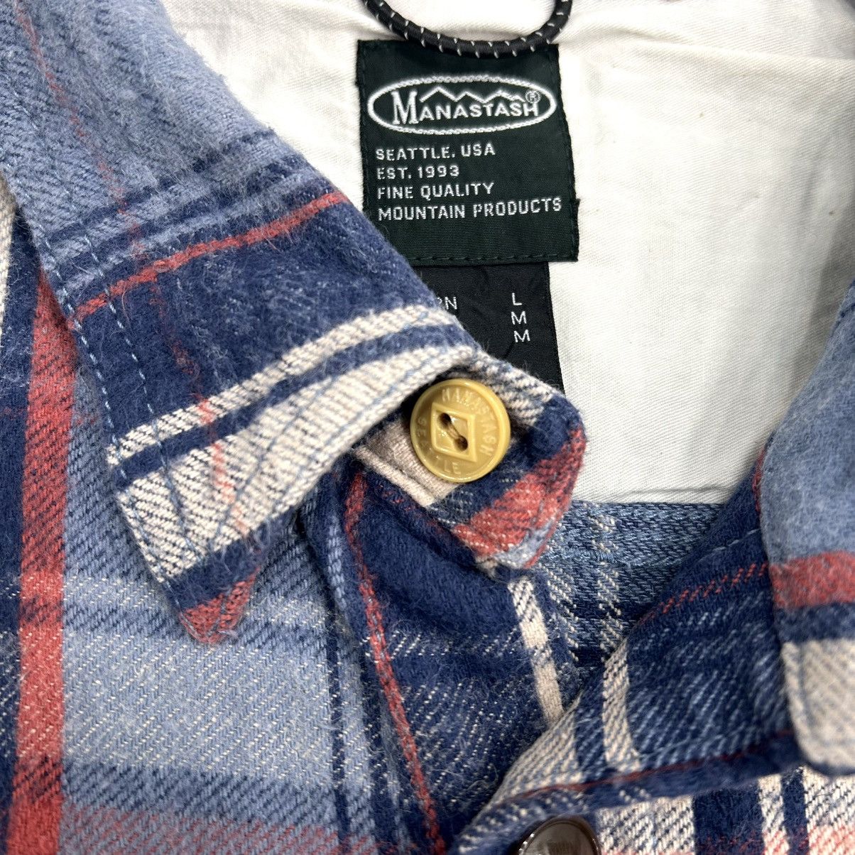 Manastash Vintage 90s Manastash Flanel Shirt Button Up Long Slevee Size US L / EU 52-54 / 3 - 9 Thumbnail