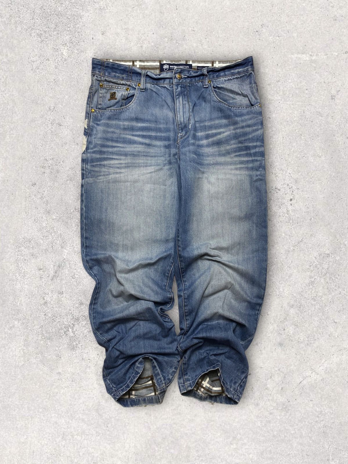 Rap Tees Wrung denim jeans baggy rap hiphop oldschool vintage y2k Size US 34 / EU 50 - 3 Thumbnail