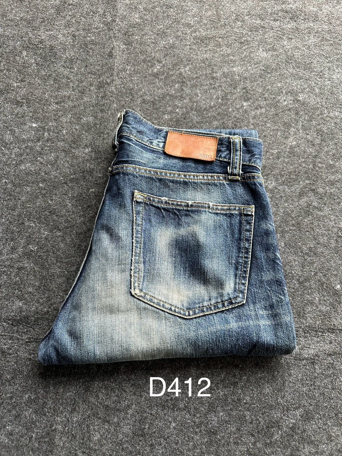 Uniqlo Uniqlo S002 Kaihara Faded Washed Vintage Denim D412 Size US 32 / EU 48 - 14 Thumbnail