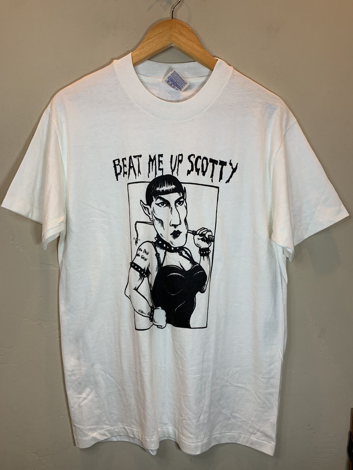 Vintage *RARE* Vintage Beat Me Up Scotty BDSM Single Stitch T-Shirt Size US M / EU 48-50 / 2 - 1 Thumbnail