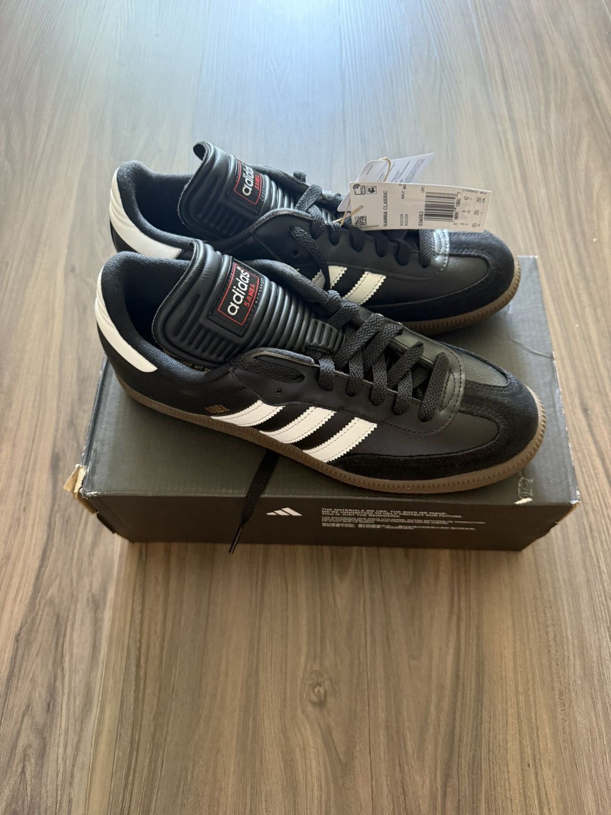 Adidas Adidas Samba Classic Black White Gum Sole Mens Size 8.5 Size US 8.5 / EU 41-42 - 2 Thumbnail