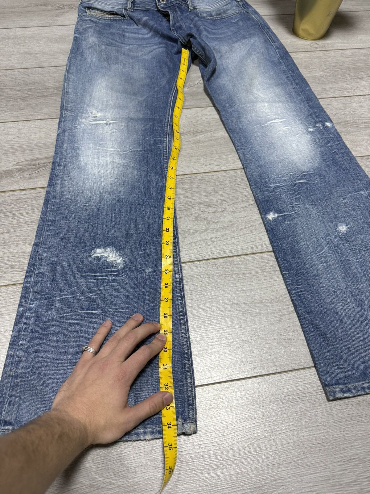 Diesel Sudsel Zathan denim pants jeans flared distressed Size US 36 / EU 52 - 8 Thumbnail