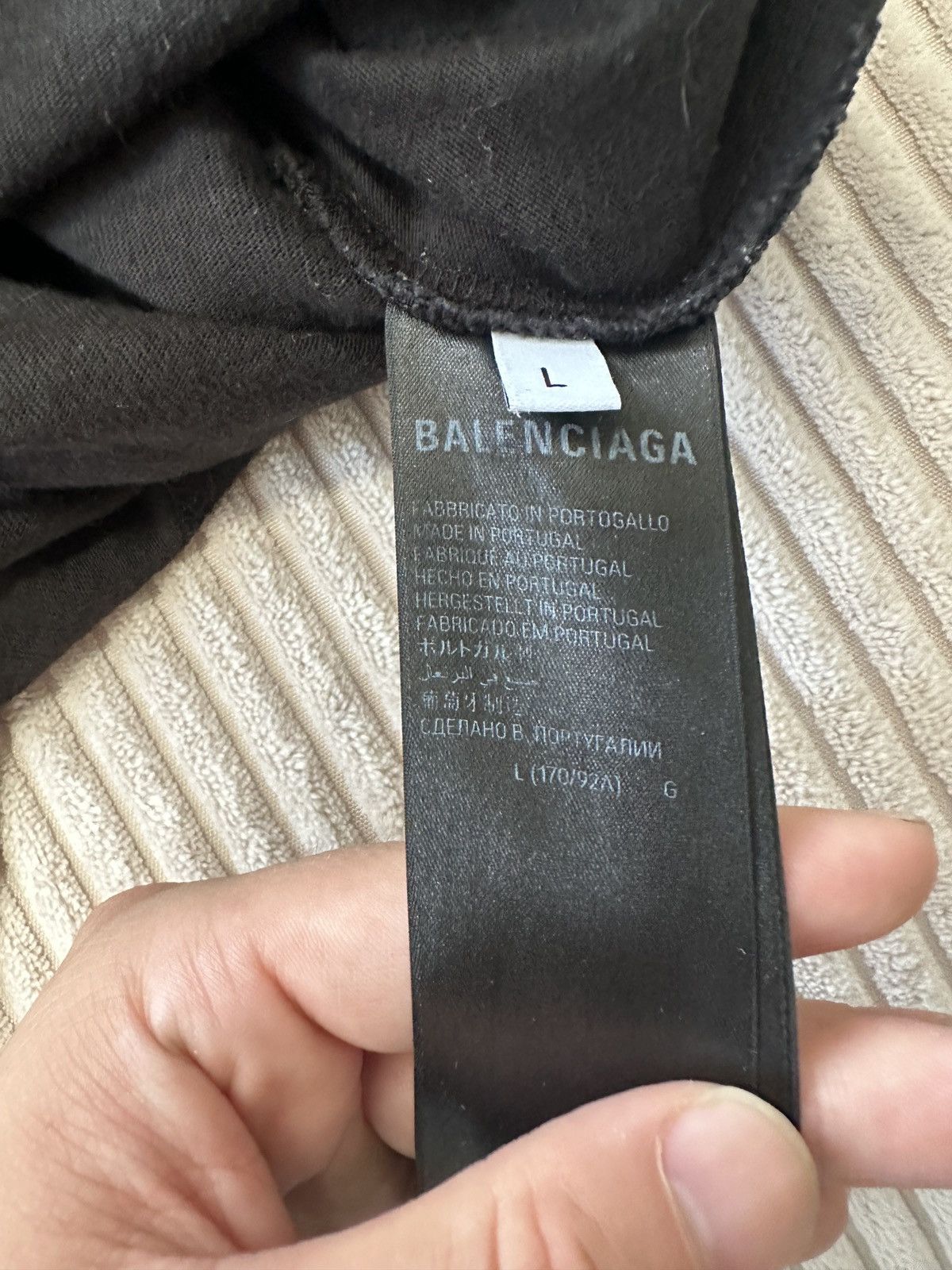 Balenciaga Balenciaga Paris BB Rhinestone Mock Neck Black Size US XXL / EU 58 / 5 - 6 Thumbnail