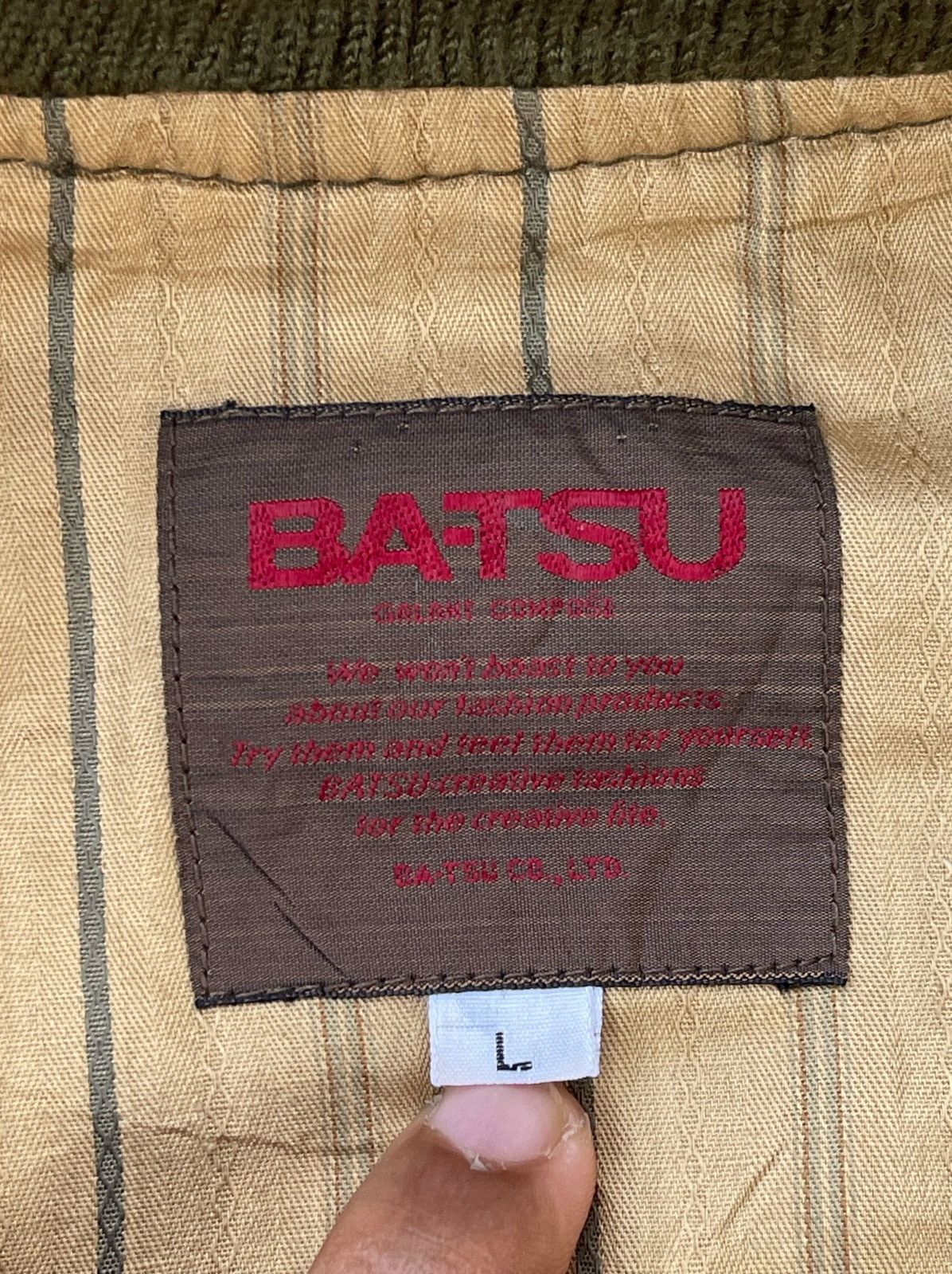 Hysteric Glamour × Japanese Brand × Vintage 🔥Vintage Ba-tsu Japan Leather Sleeve Varsity Jacket Size US L / EU 52-54 / 3 - 10 Thumbnail