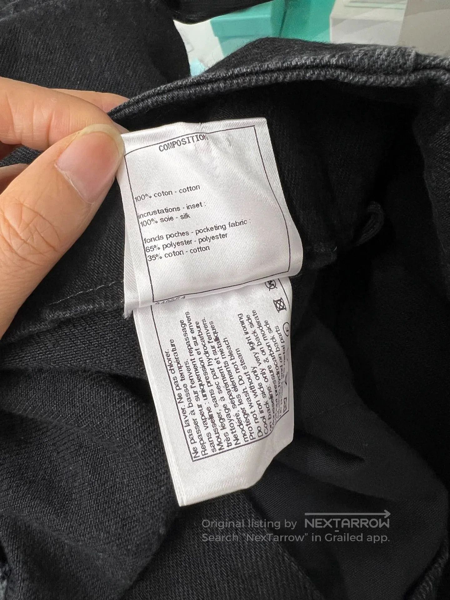 Chanel Chanel Black Denim Silk Wide. Size 28" / US 6 / IT 42 - 7 Thumbnail