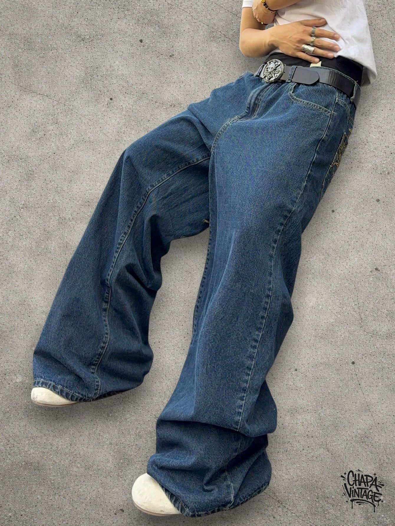 Vintage Baggy spider jeans Size US 32 / EU 48 - 3 Thumbnail