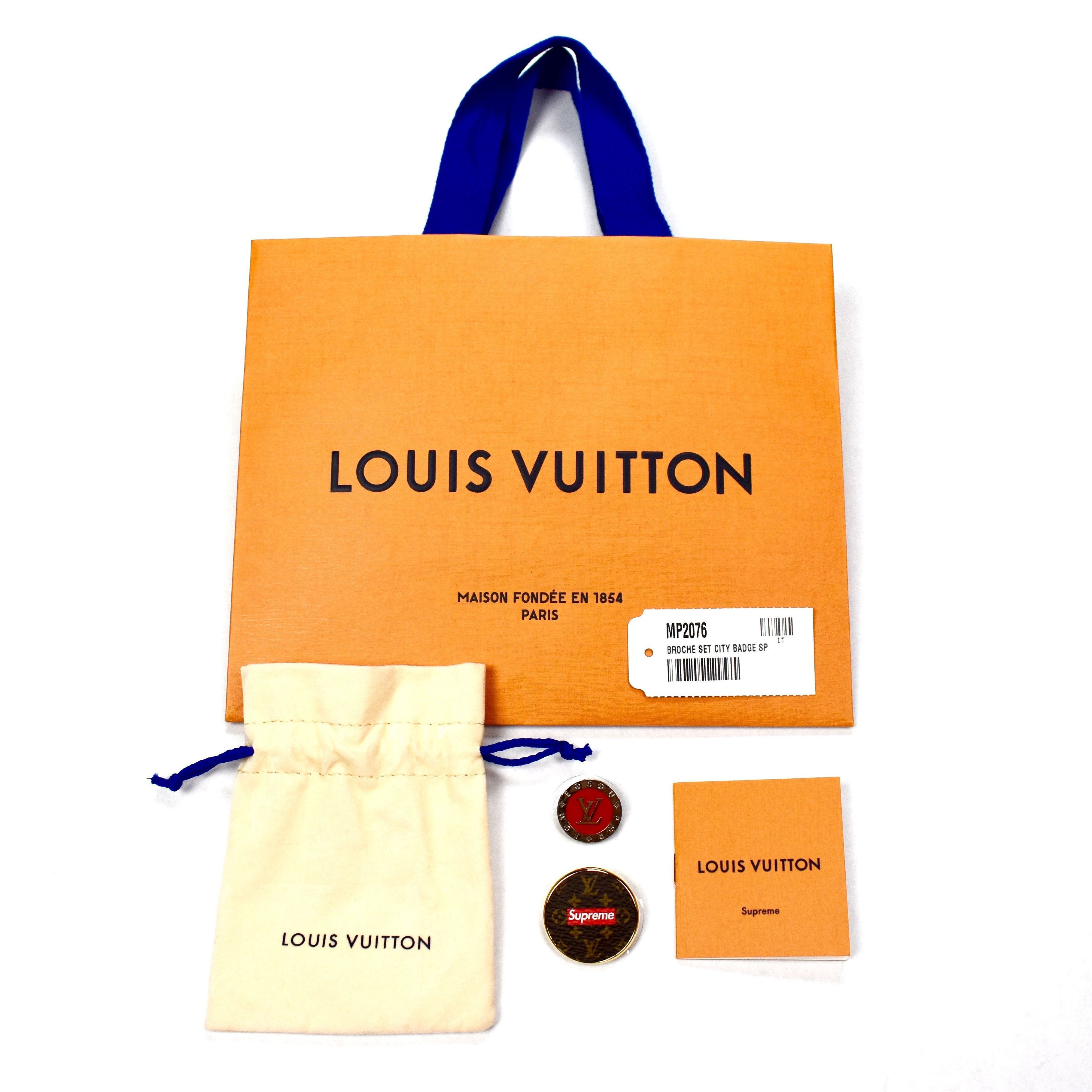 Louis Vuitton × Supreme Box Logo LV City Badge Pins DS Size ONE SIZE - 1 Preview