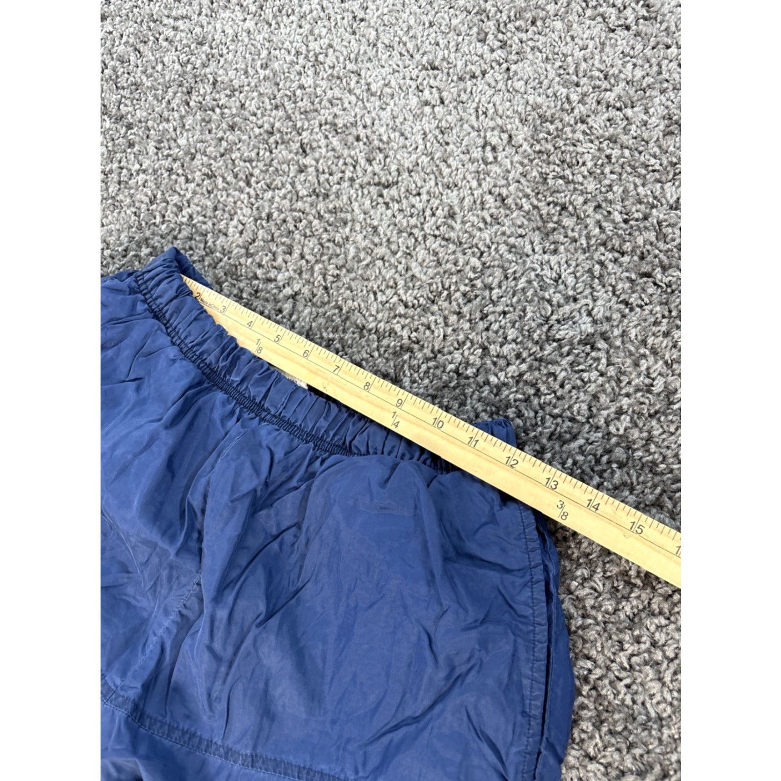 Adidas VINTAGE Adidas Track Pants Mens S Blue Pockets 90s Warm Ups Baggy 70s Size US 29 - 4 Thumbnail