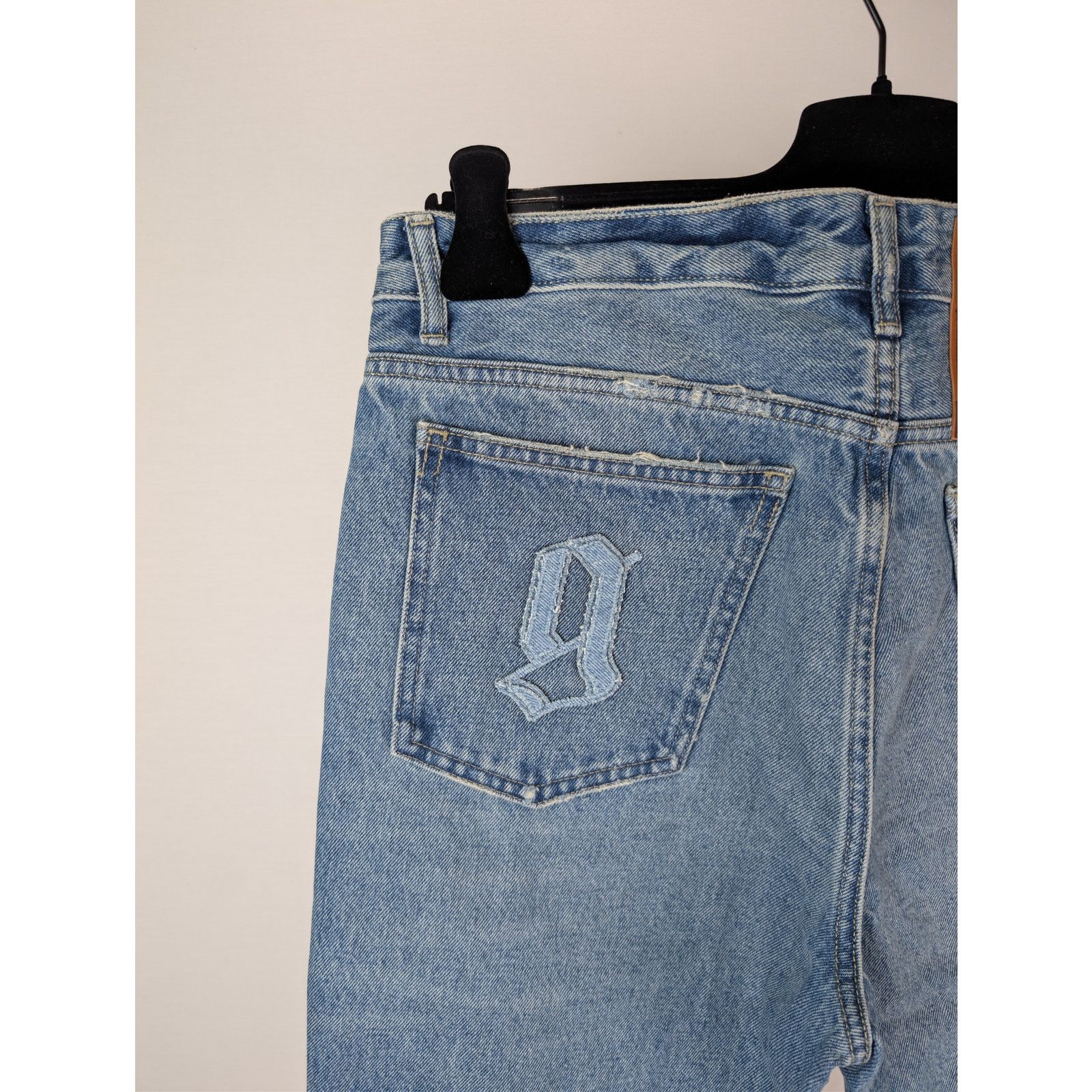 Palm Angels o1rshd1 LW Logo Denim Patches Regular Fit Jeans Light Blue Size US 36 / EU 52 - 16 Thumbnail
