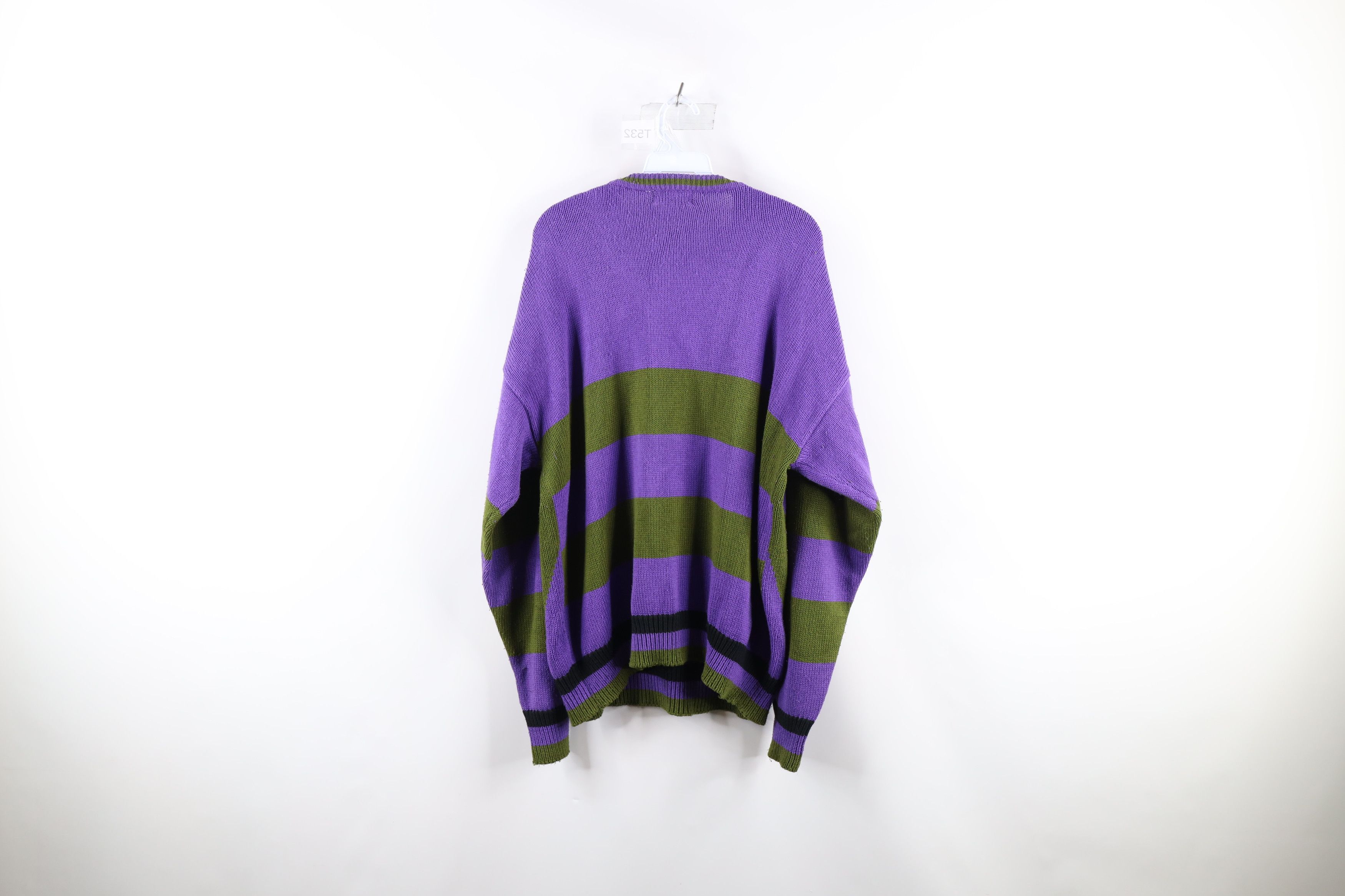 Vintage Vintage 90s Dapper Cable Knit Long Sleeve V-Neck Sweater Size US XL / EU 56 / 4 - 7 Thumbnail