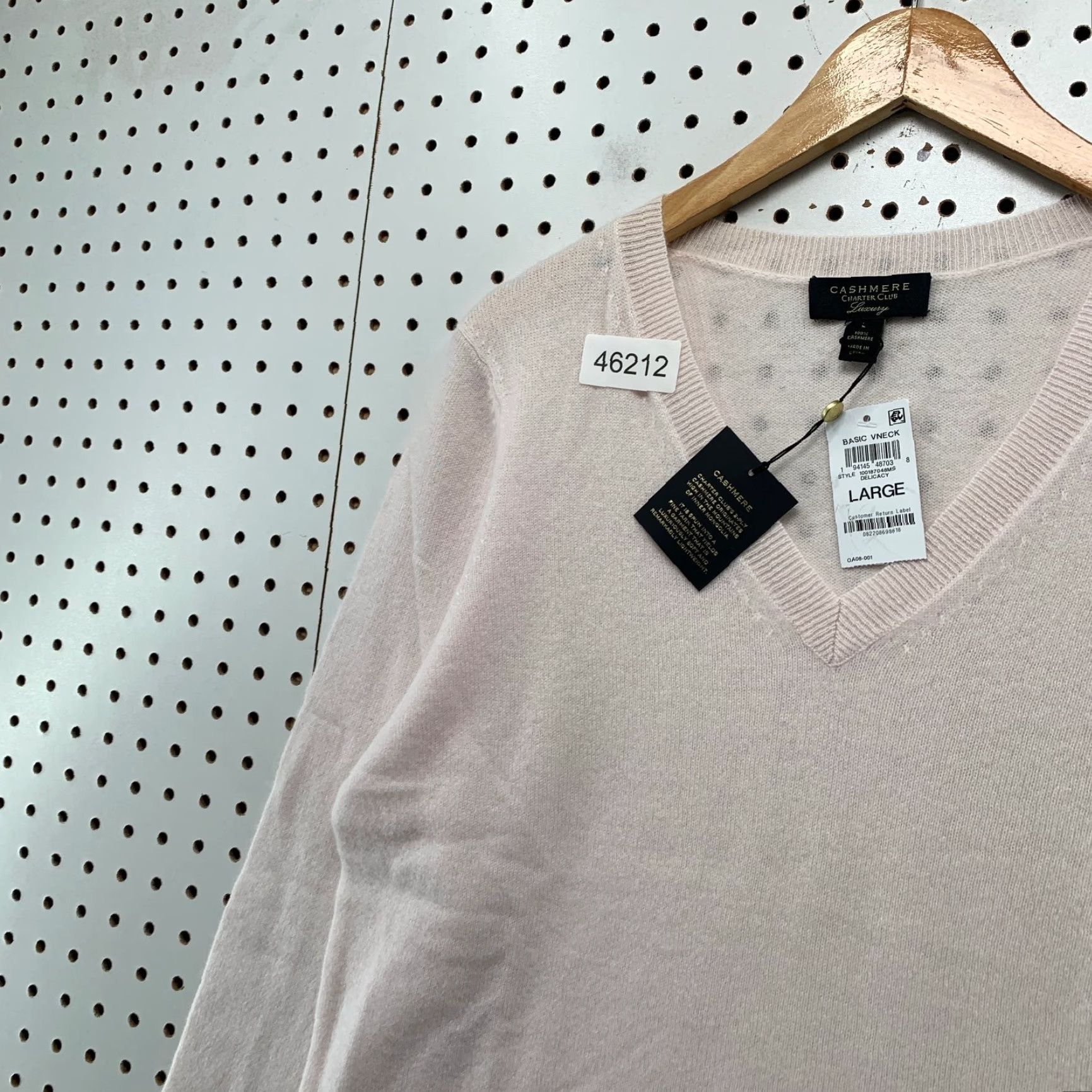 Charter Club Charter Club Sweater Womens Large Pink V Neck 100% Cashmere NEW Luxury NWT Size L / US 10 / IT 46 - 7 Thumbnail