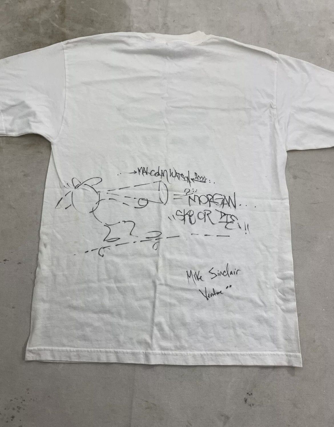 Harold Hunter autographed tee Mike Sinclair Malcolm Watson