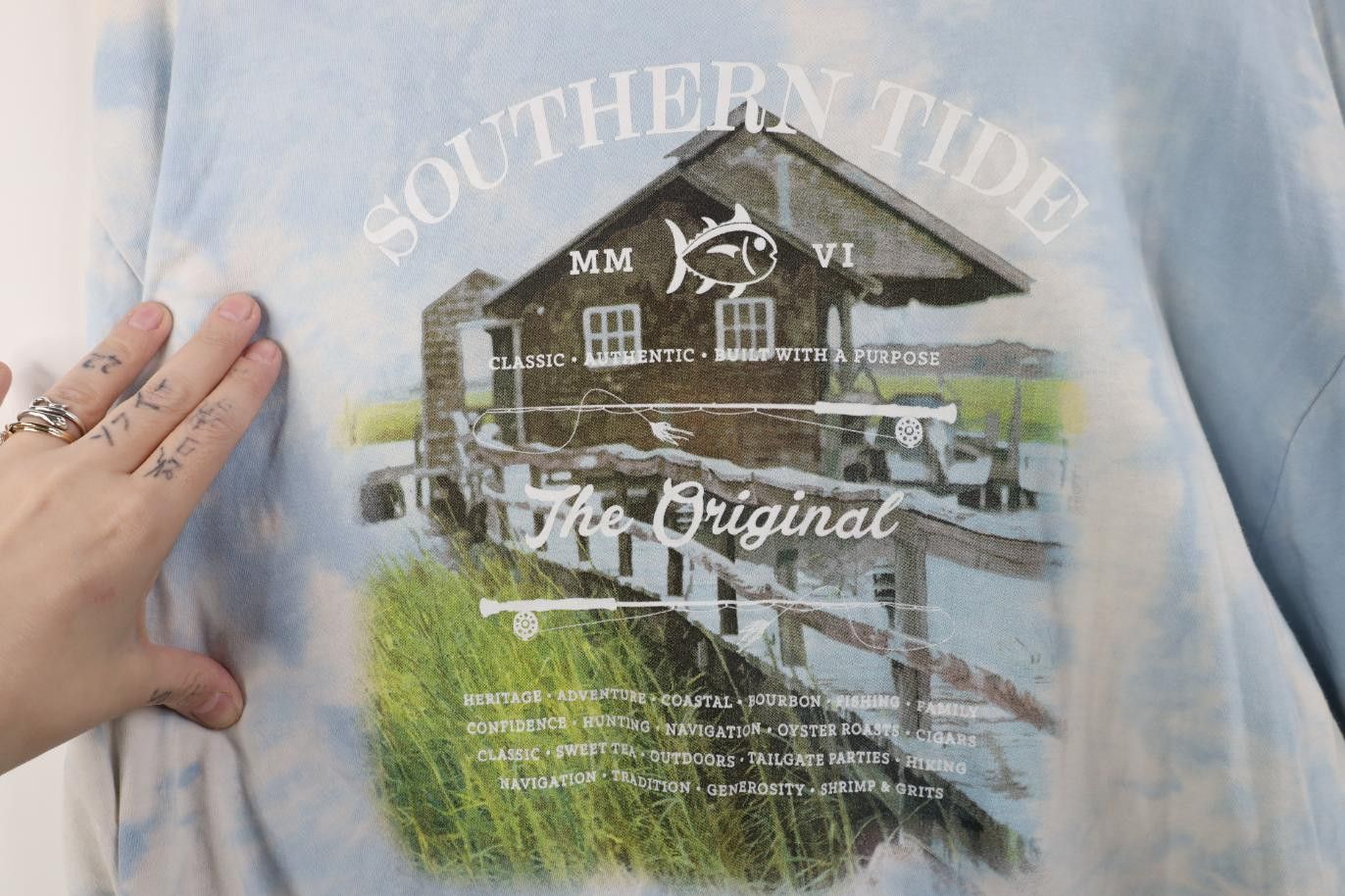 Southern Tide Southern Tide Acid Wash Fishing Long Sleeve Pocket T-Shirt Size US XL / EU 56 / 4 - 11 Thumbnail