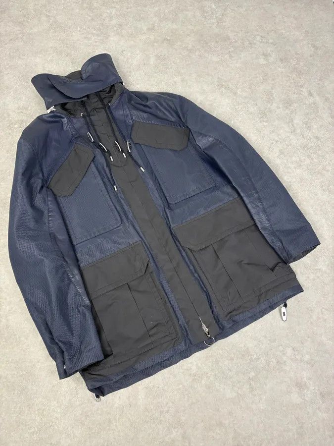 Gucci AW2010 Gucci Navy & Black Nylon & Leather Cargo Jacket Size US M / EU 48-50 / 2 - 4 Thumbnail