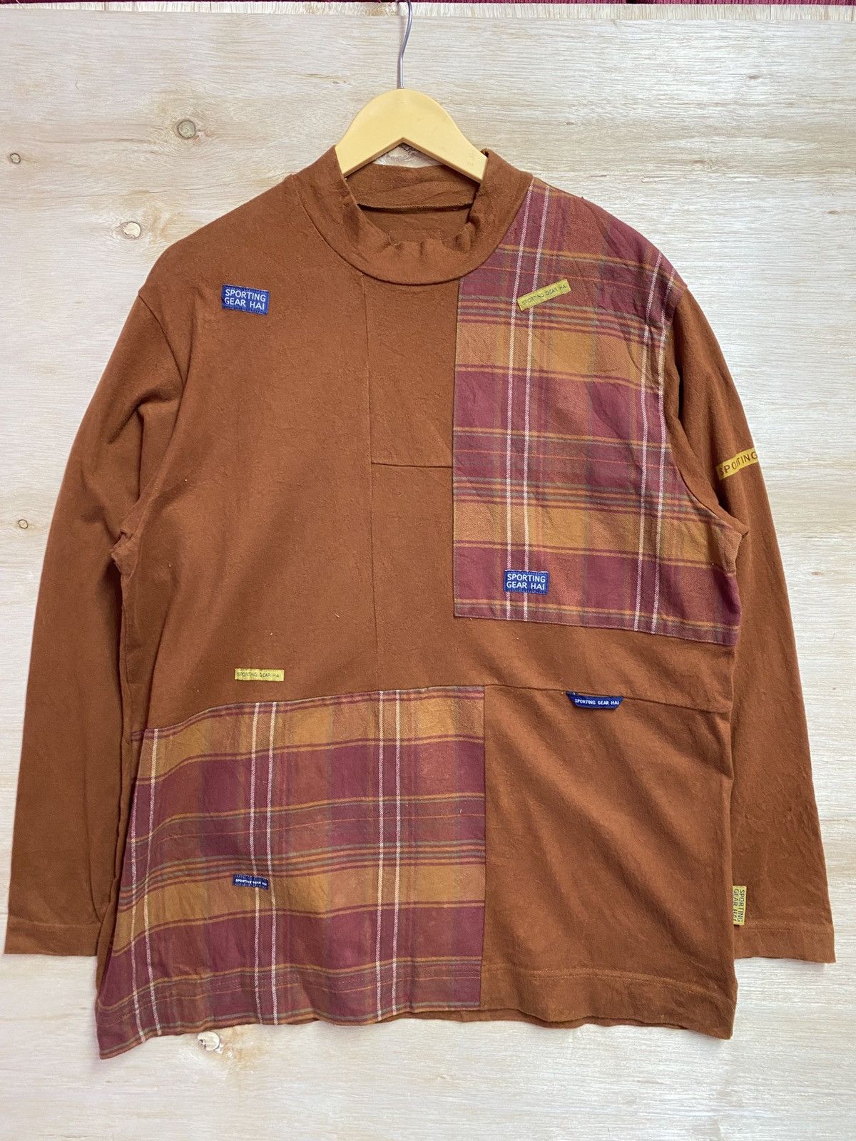 Issey Miyake vintage patchwork sweatshirt Hai Sporting Gear Issey Miyake Size US XL / EU 56 / 4 - 1 Thumbnail