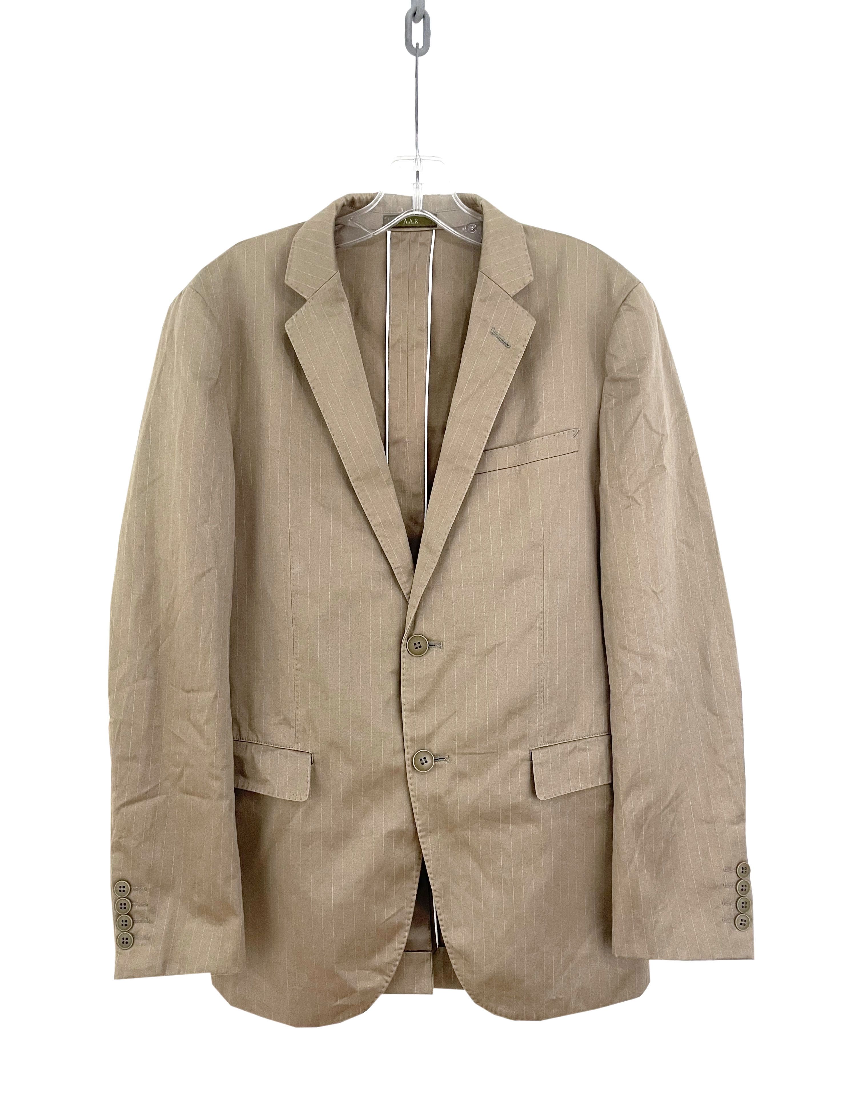 Yohji Yamamoto AAR Pinstripe Blazer Size US M / EU 48-50 / 2 - 1 Thumbnail