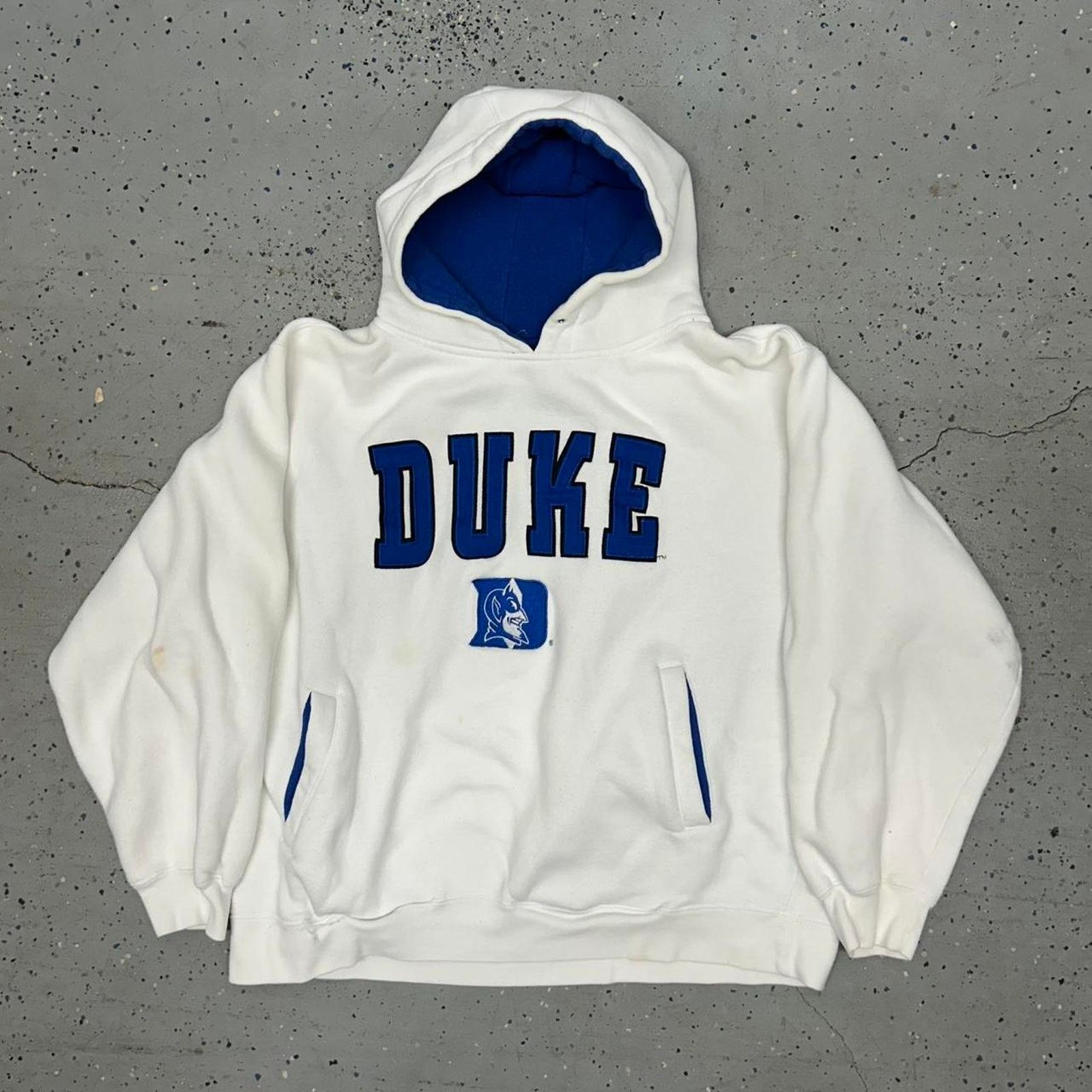 Champs Sport Y2K White and blue Duke University hoodie Size US L / EU 52-54 / 3 - 1 Thumbnail