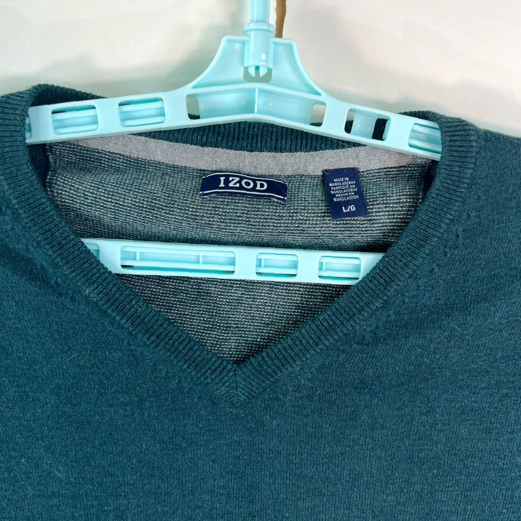 Izod Izod Mens Blue Pullover Sweater Long Sleeve Knitted Size L Casual Classic 90s Mens Knit Cotton Zipper Collared Size US L / EU 52-54 / 3 - 2 Thumbnail