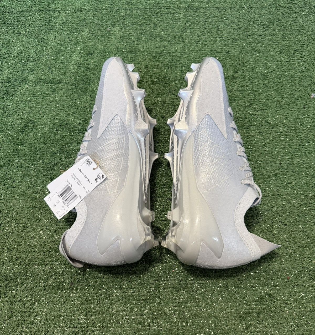 Adidas Adidas Adizero Electric + 2 Silver Metallic Football Cleats Size US 12.5 / EU 45-46 - 5 Thumbnail