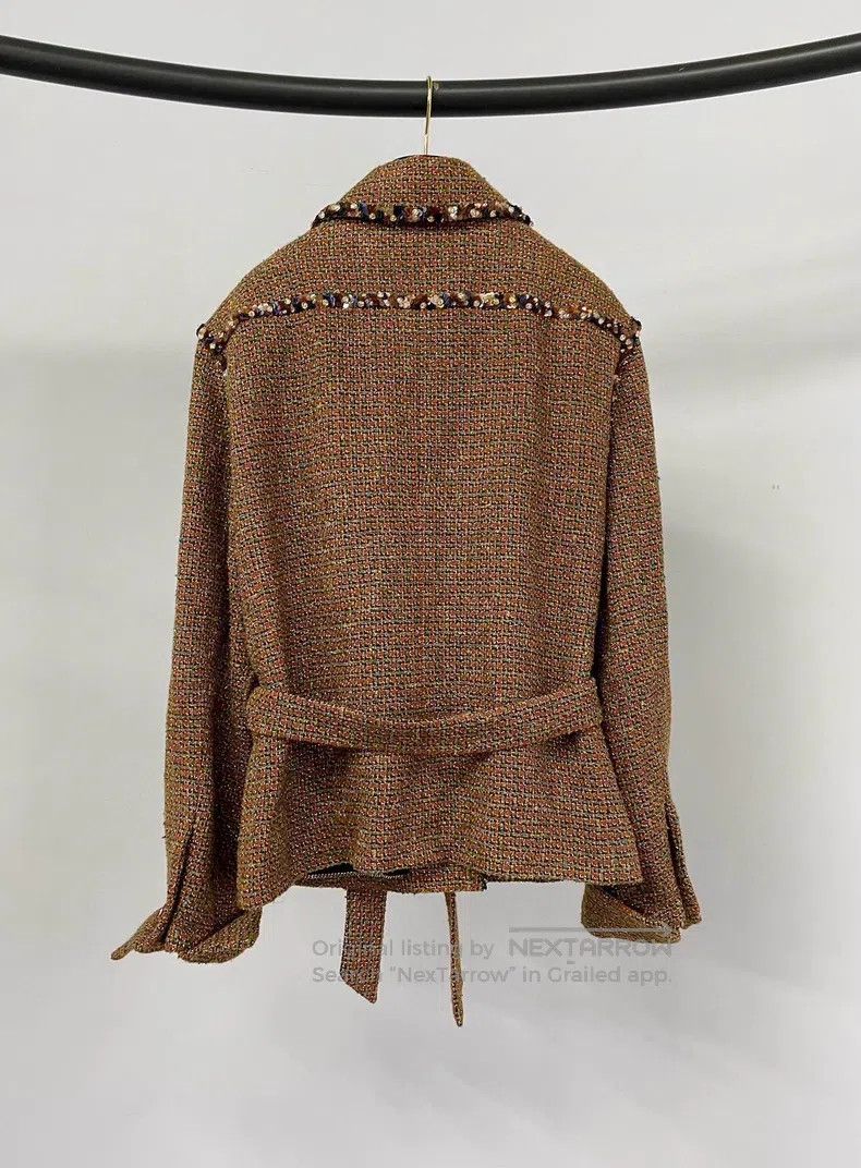 Chanel Chanel 25A high-end handicraft workshop coffee brown twill Size XS / US 0-2 / IT 36-38 - 2 Thumbnail