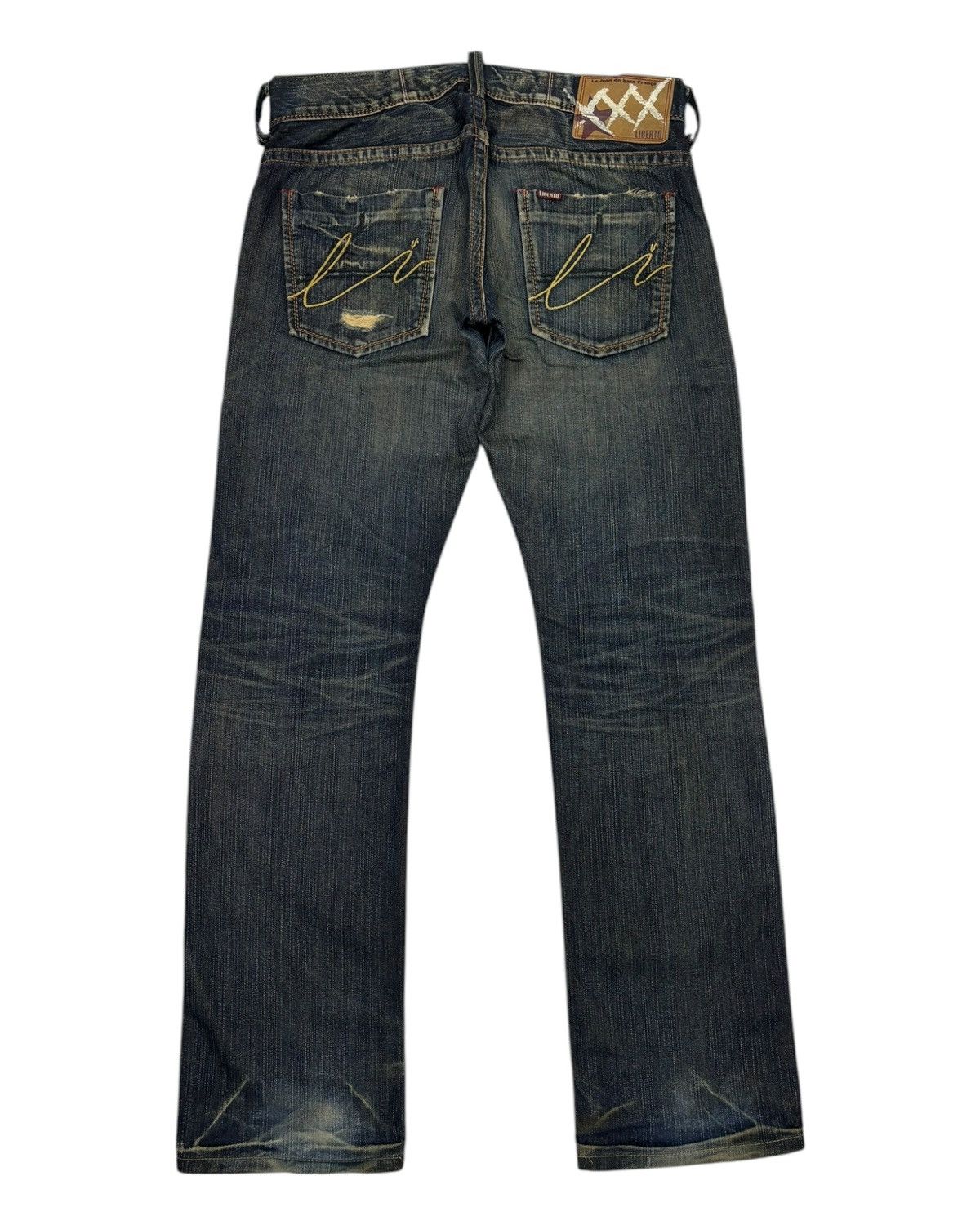 If Six Was Nine × Japanese Brand × Tornado Mart LIBERTO XXX JAPANESE DENIM PUNK RUSTY DISTRESSED DENIM JEANS Size US 32 / EU 48 - 8 Thumbnail