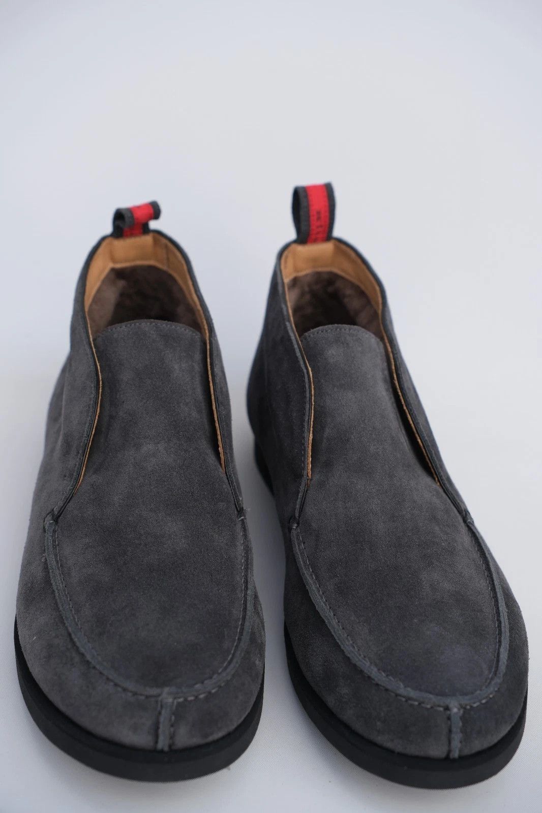 Kiton NEW Kiton Fly Loafers in Anthracite Suede UK 8 / US 9 /EU 42 Size US 9 / EU 42 - 2 Thumbnail