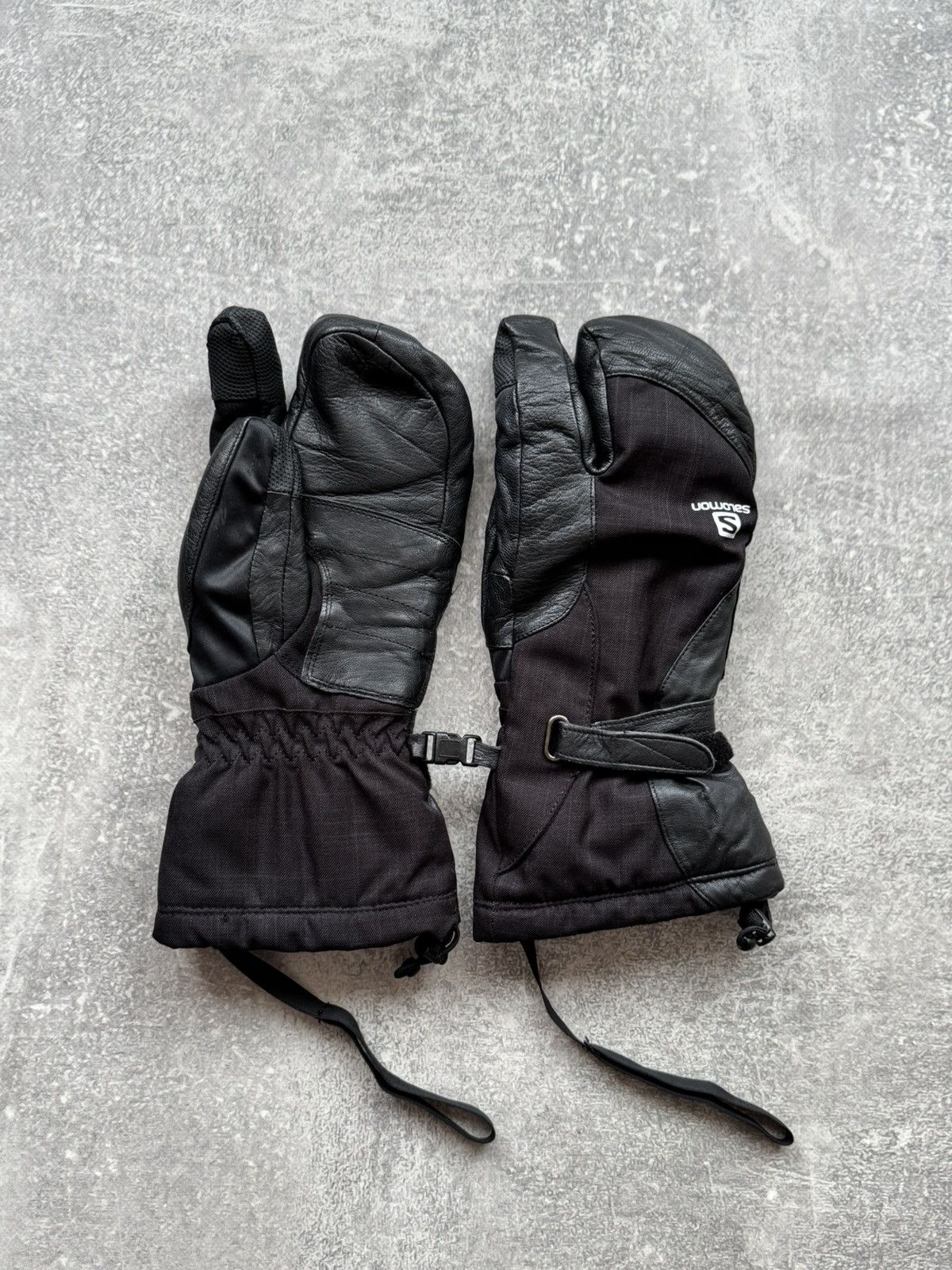 Salomon Salomon Trigger Mittens Leather Gore-Tex Lobster Gloves Size ONE SIZE - 2 Thumbnail
