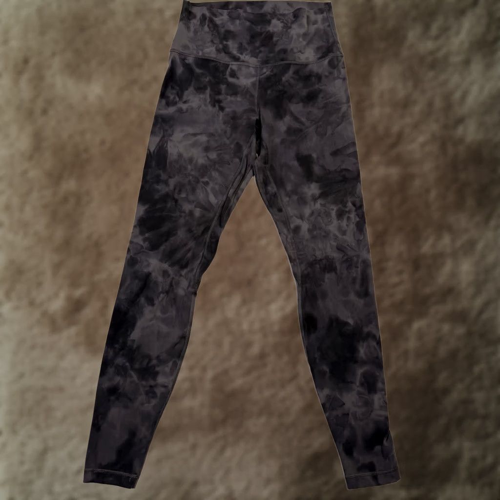 Lululemon Lululemon Align Leggings Womens 8 Gray Tie Dye High Rise Ankle Yoga Pants Size 30" / US 8 / IT 44 - 1 Thumbnail