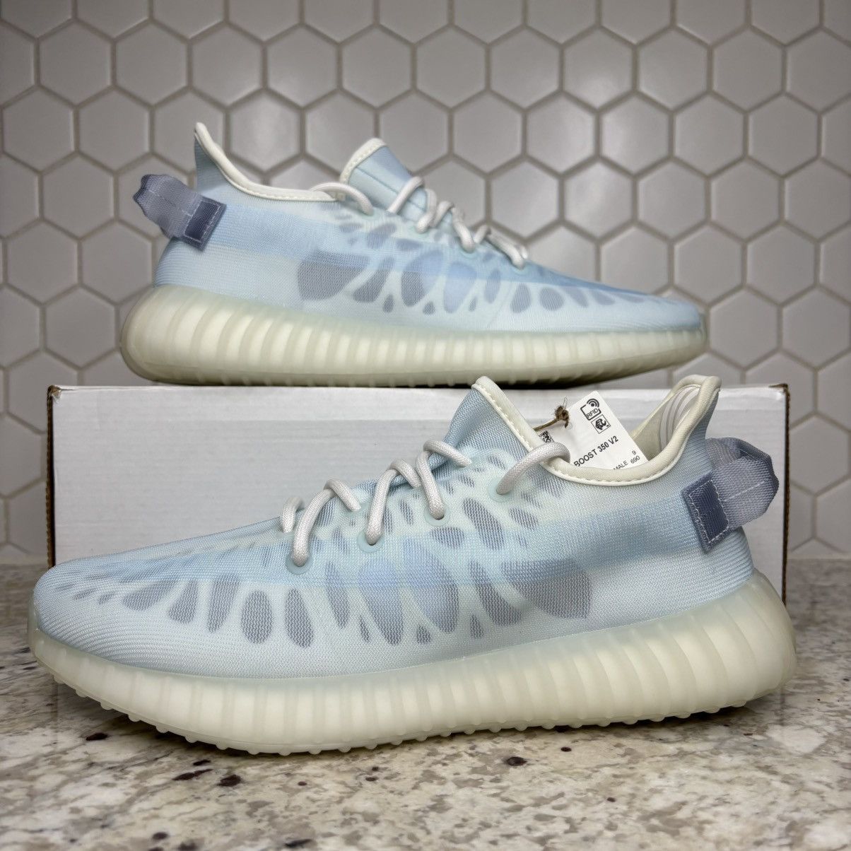 Adidas × Kanye West Size 9.5 Yeezy Boost 350 V2 Mono Ice Brand New With Box Size US 9.5 / EU 42-43 - 1 Thumbnail