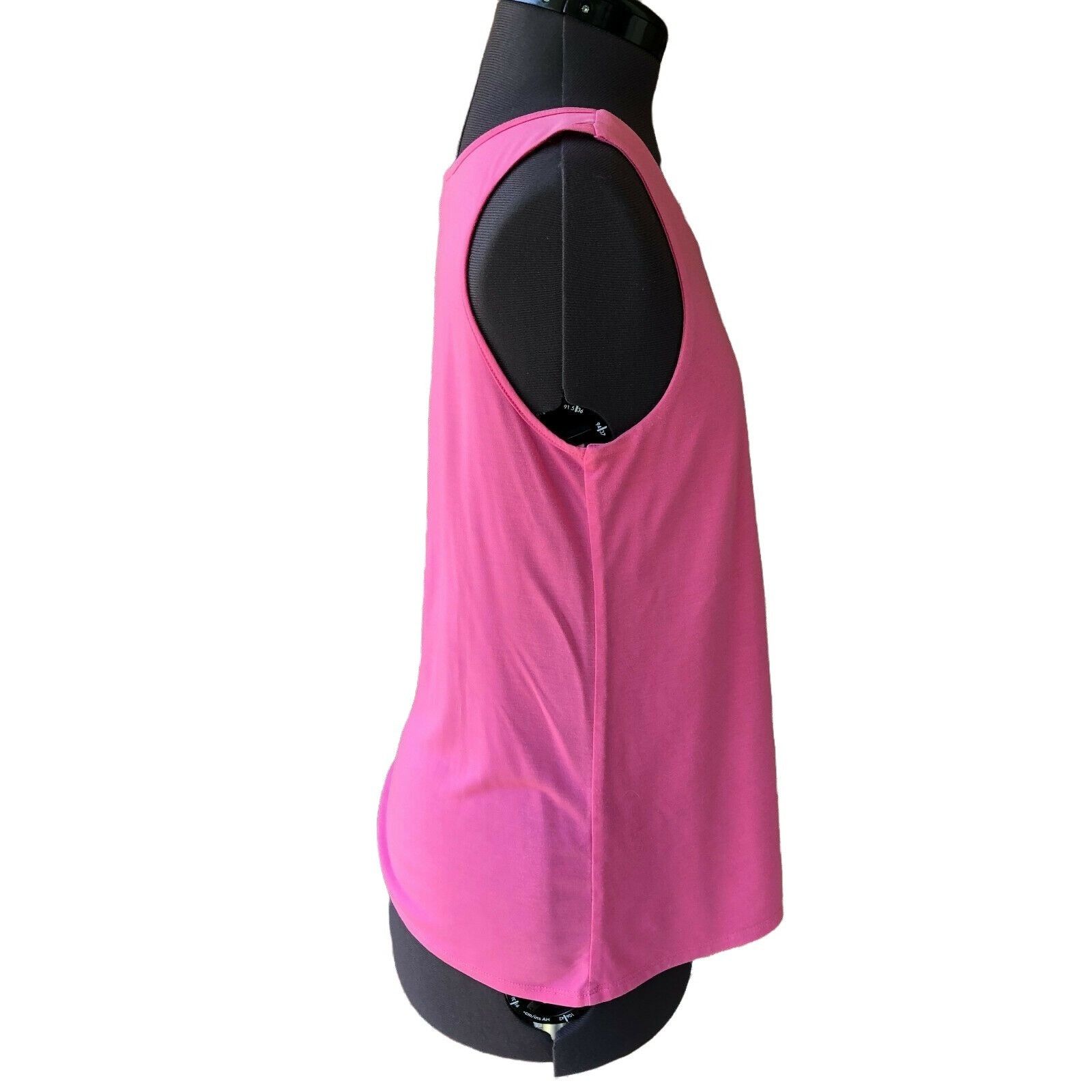 Other Laurie Solet Women's Bright Pink Sleeveless Top Tank Scoop-N Size M / US 6-8 / IT 42-44 - 5 Thumbnail