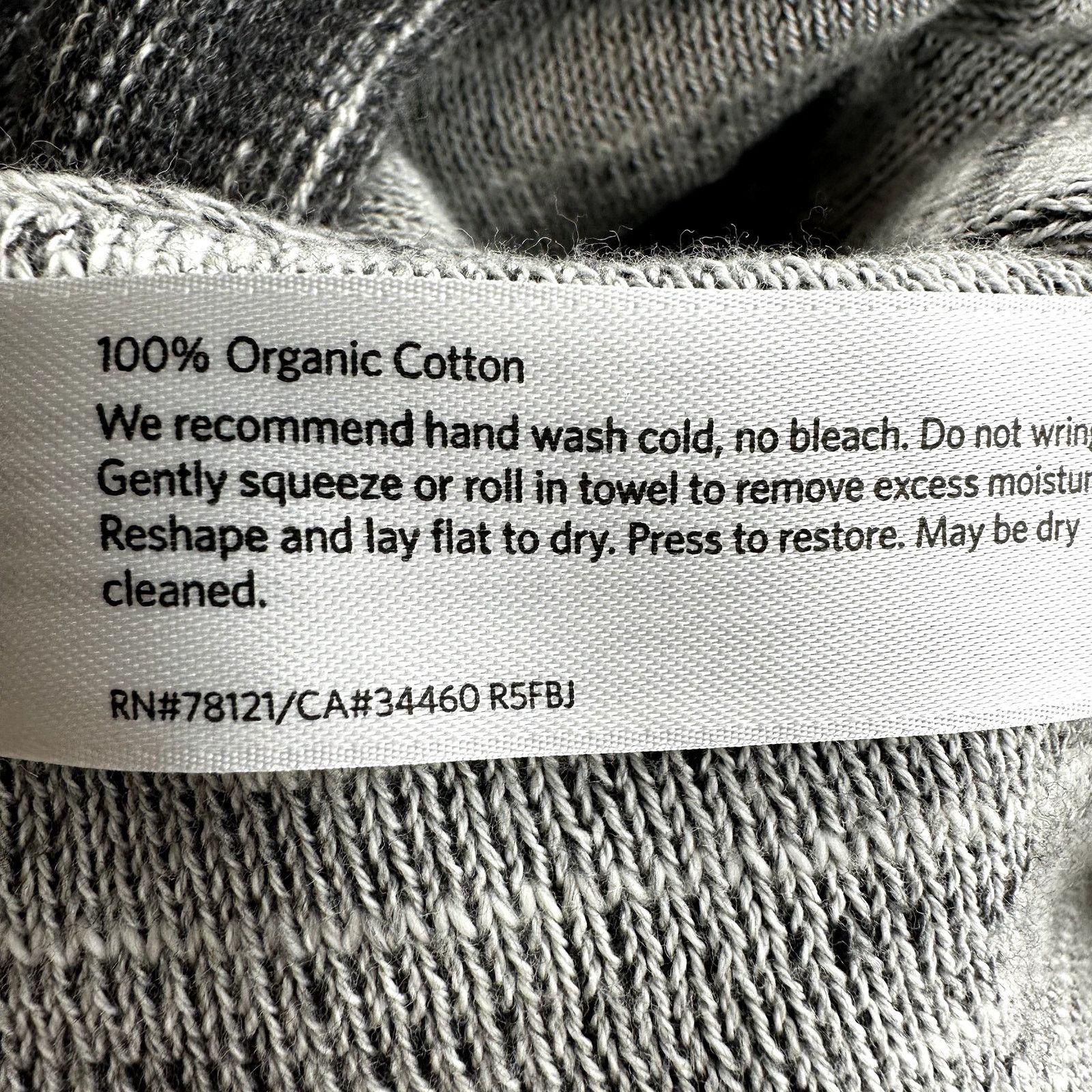 Eileen Fisher Waterfall Cardigan Sweater 100% Cotton Gray L