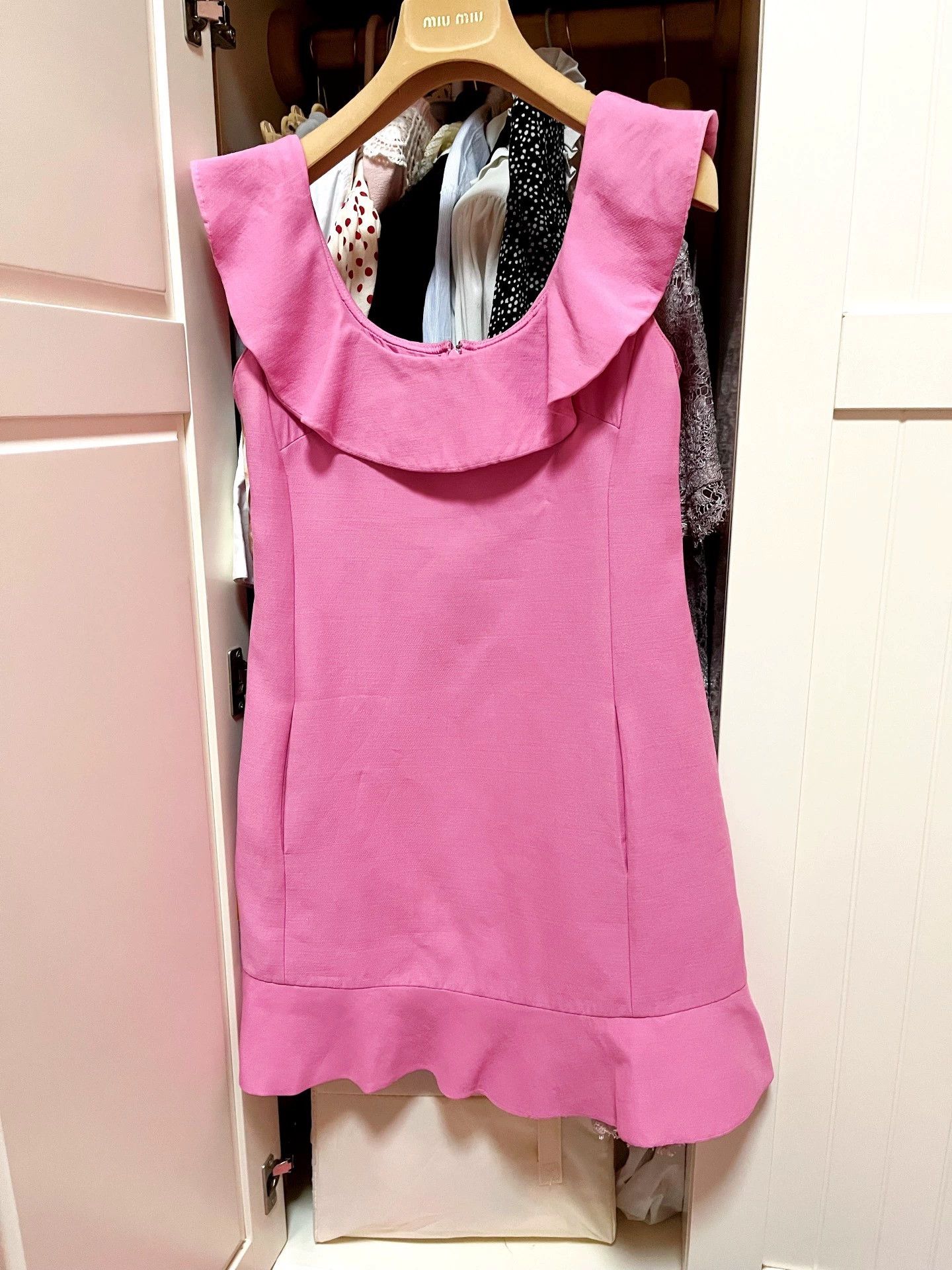Valentino Pink Ruffled Collar Backless Dress - dmc Size US M / EU 48-50 / 2 - 1 Thumbnail