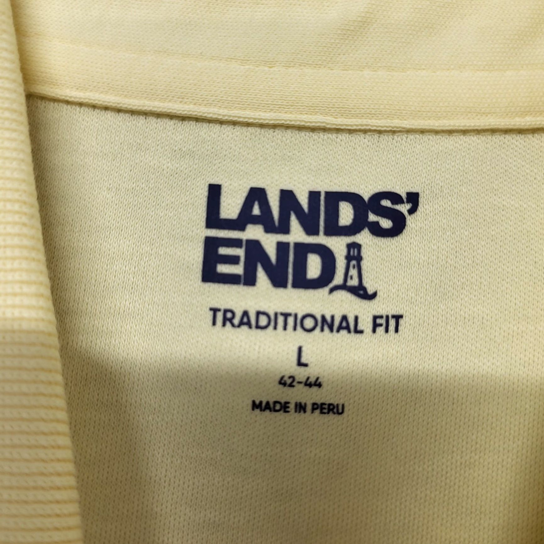 Lands' End Lands' End Polo Shirt Men Large Short Sleeve Traditional Fit Yellow Size US L / EU 52-54 / 3 - 7 Thumbnail