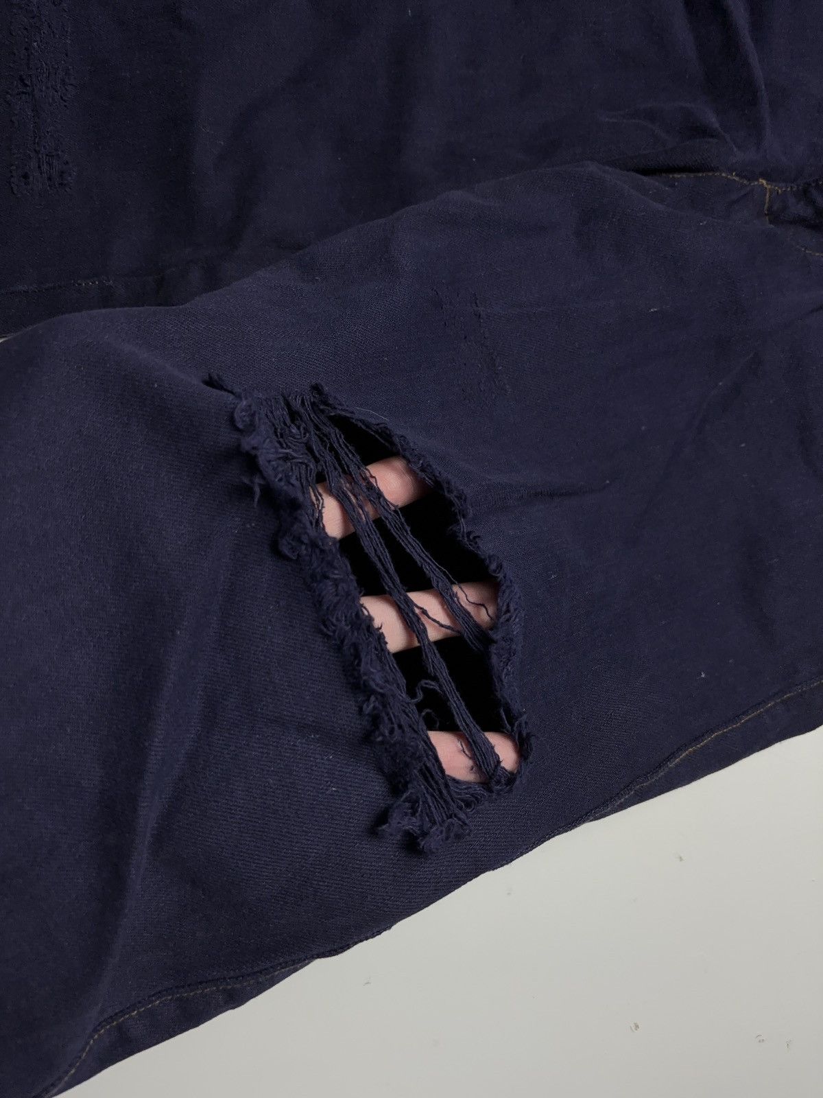Vintage Vintage distressed Japanese style wide jeans denim pants Size 28" / US 6 / IT 42 - 5 Thumbnail