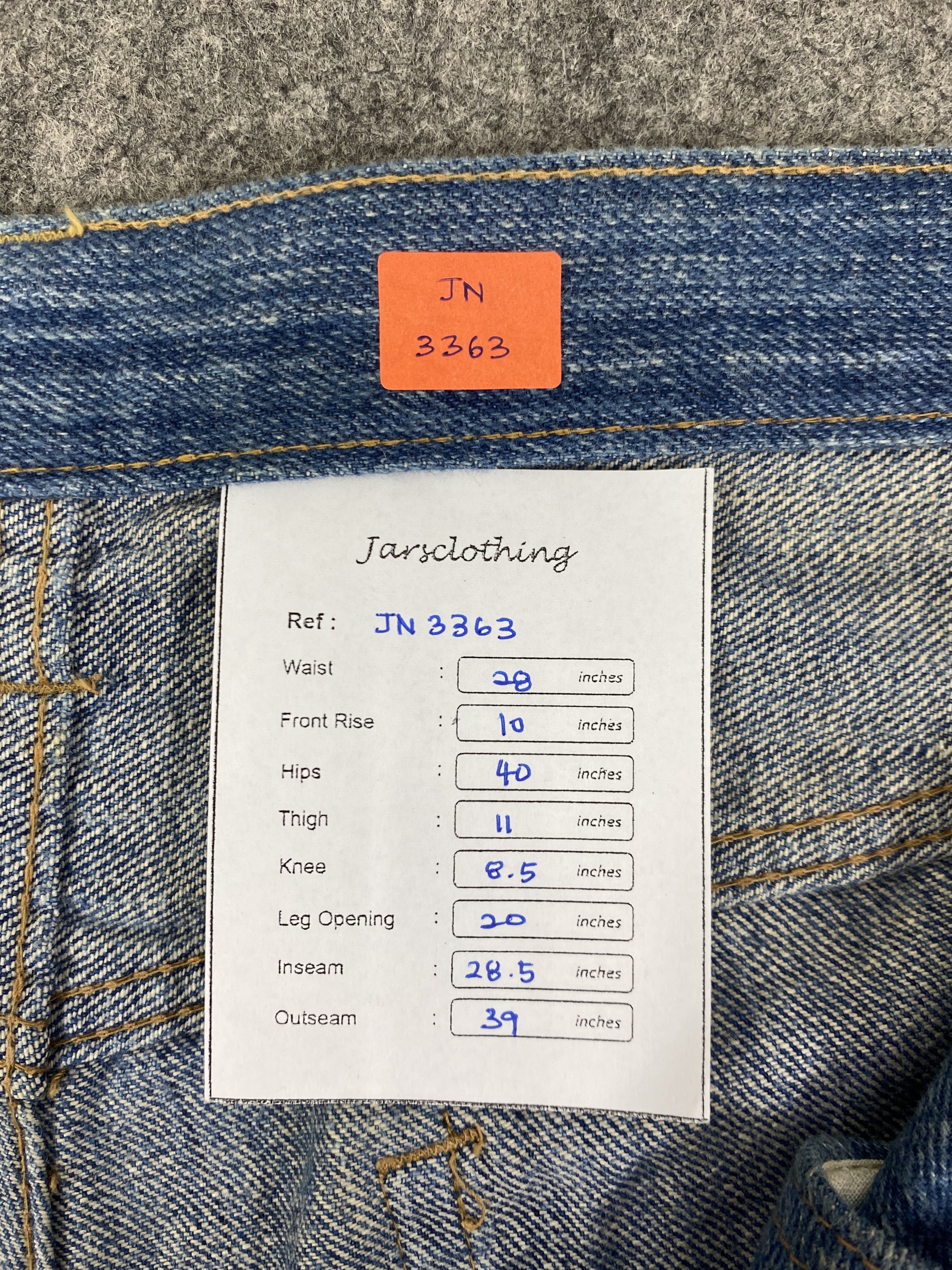 Japanese Brand Blue Vintage Lubbock Flare Denim Jeans 28x28.5 - JN3363 Size US 28 / EU 44 - 8 Thumbnail