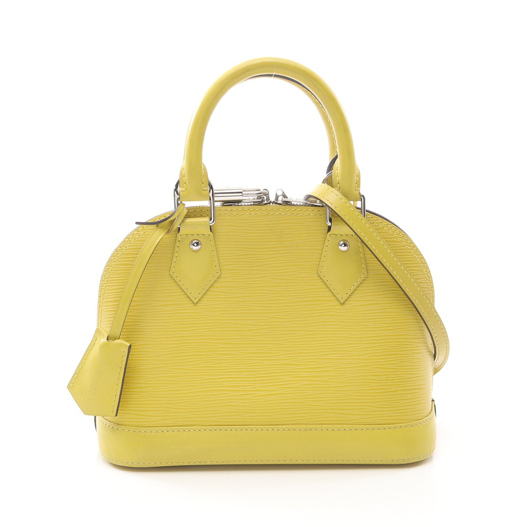 Louis Vuitton Louis Vuitton Alma Bb Epi Pistache Handbag Leather Yellow Size ONE SIZE - 1 Thumbnail