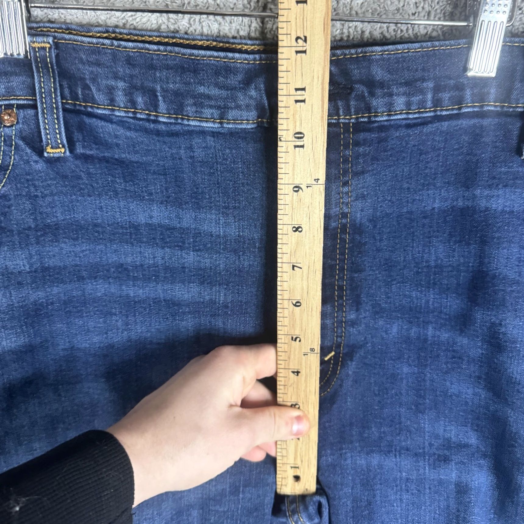 Levi's Levi's 541 Jeans Mens 50x28 Blue Athletic Tapered Denim Dark Wash Big & Tall Jeans Size US 34 / EU 50 - 7 Thumbnail