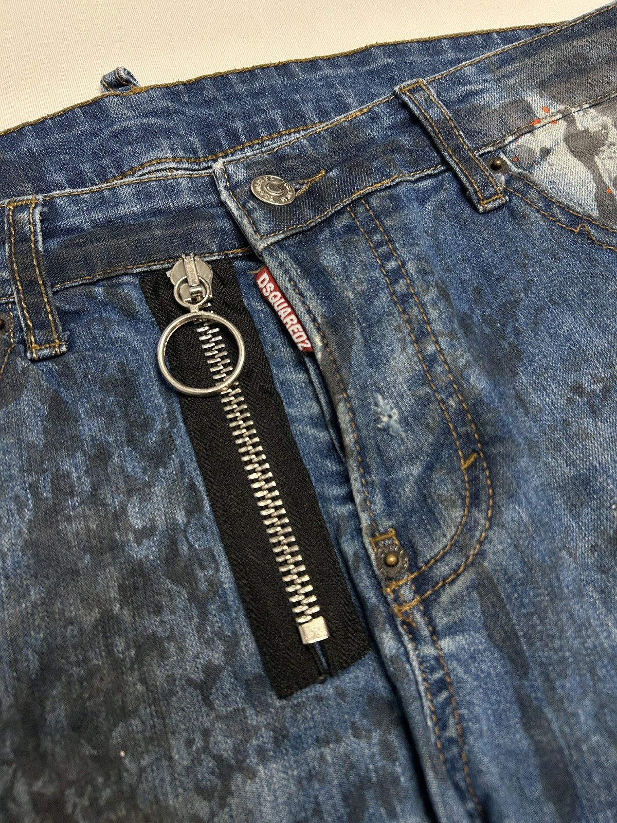 Dsquared2 FW2016 Paint Splatter Zip Denim Size US 31 - 6 Thumbnail