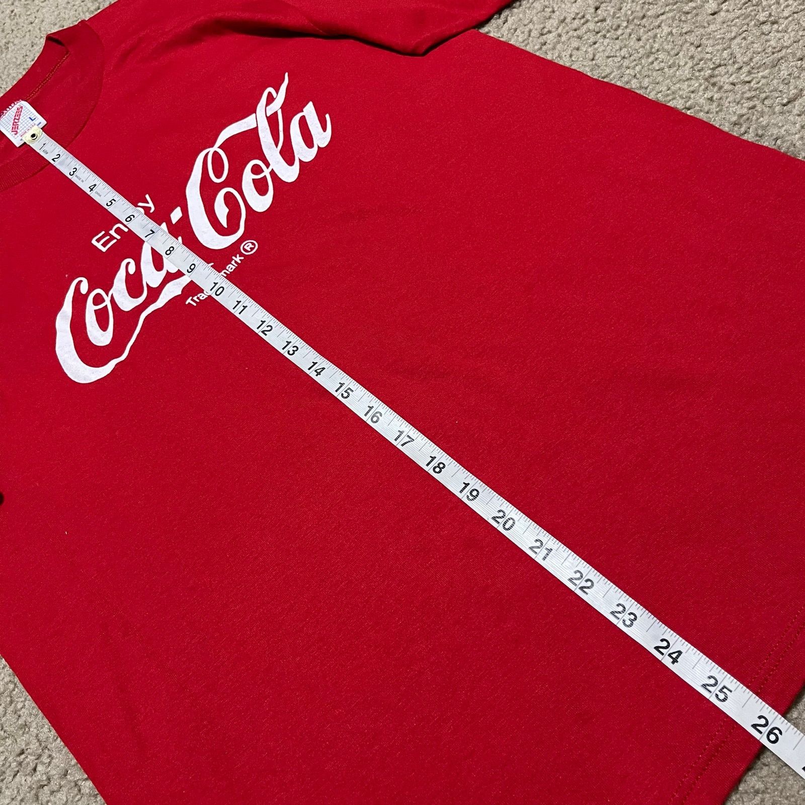 Jerzees Vintage 90s Coca Cola Promo Red Graphic Shirt Large Size US L / EU 52-54 / 3 - 6 Thumbnail