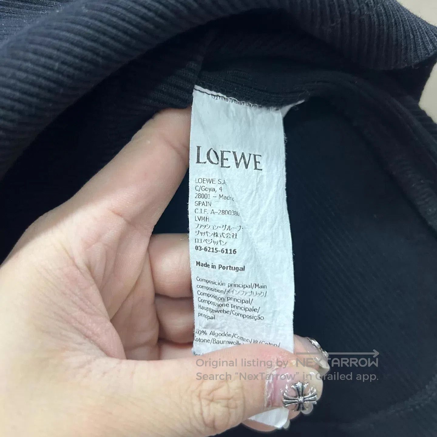 Loewe Long Sleeve Ribbed Shirt with Emblem - Multi. Size US M / EU 48-50 / 2 - 4 Thumbnail