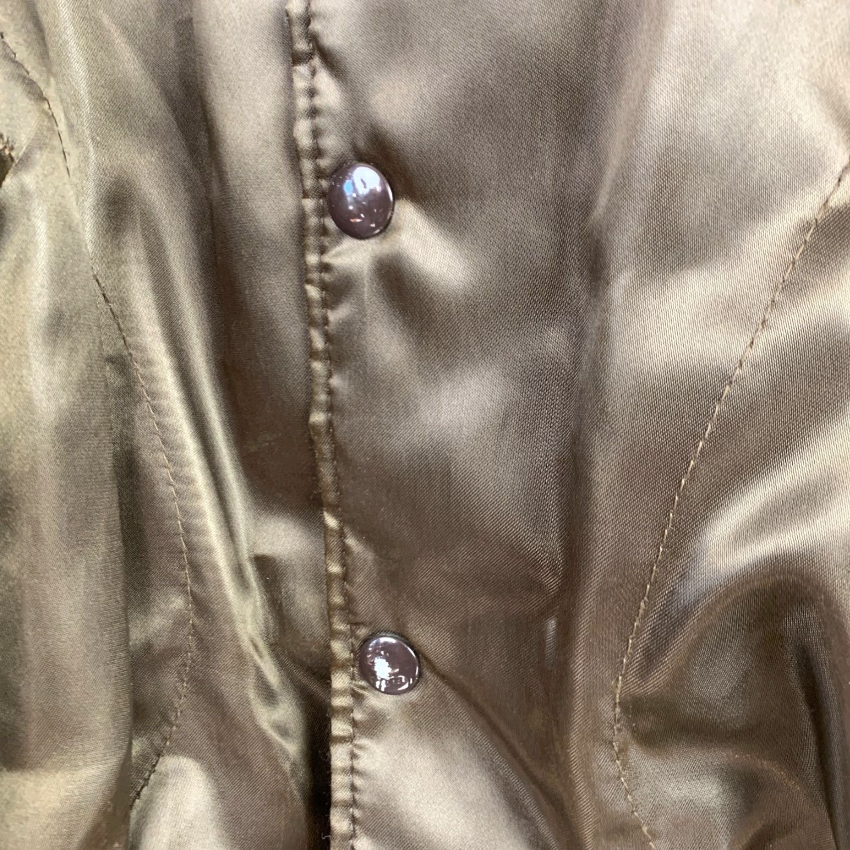 Dunbrooke VINTAGE Pla-Jac by Dunbrooke Brown Satin Jacket Mens XL Bomber Jacket 70s Laborers For Christ Brown Satin Jacket Mens XL Size US XL / EU 56 / 4 - 4 Thumbnail